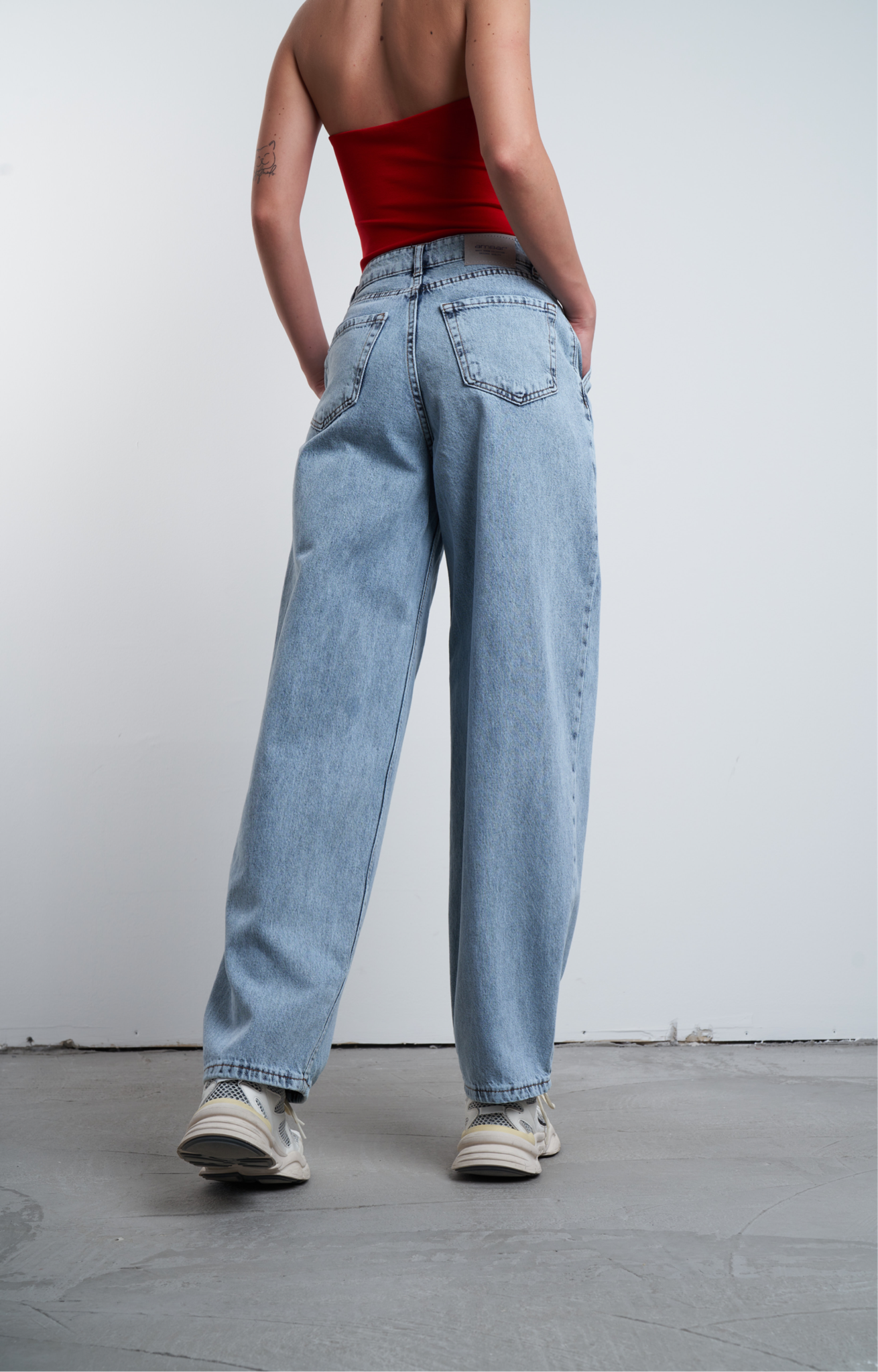 Boyfriend Jean Pantolon Açık Mavi