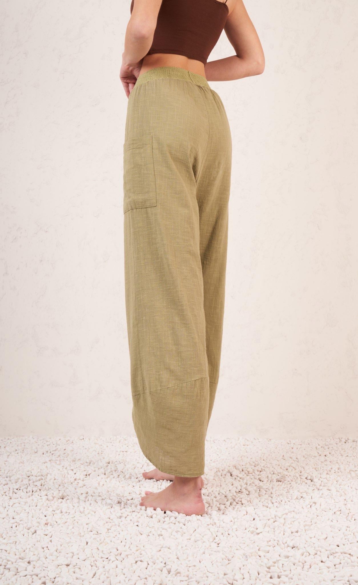 Cep Detaylı Şalvar Model Pantolon Haki