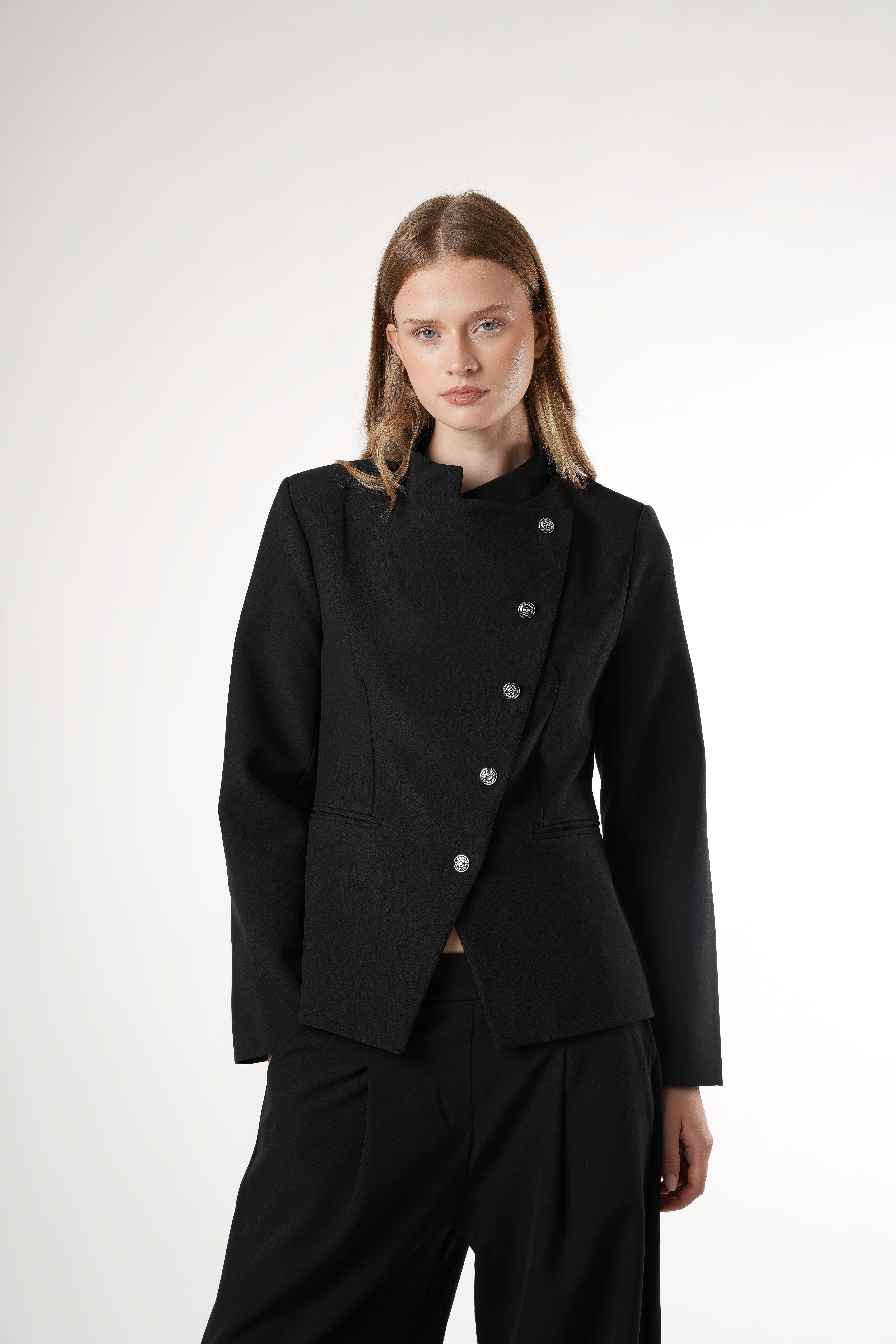 Cepli Blazer Ceket Siyah