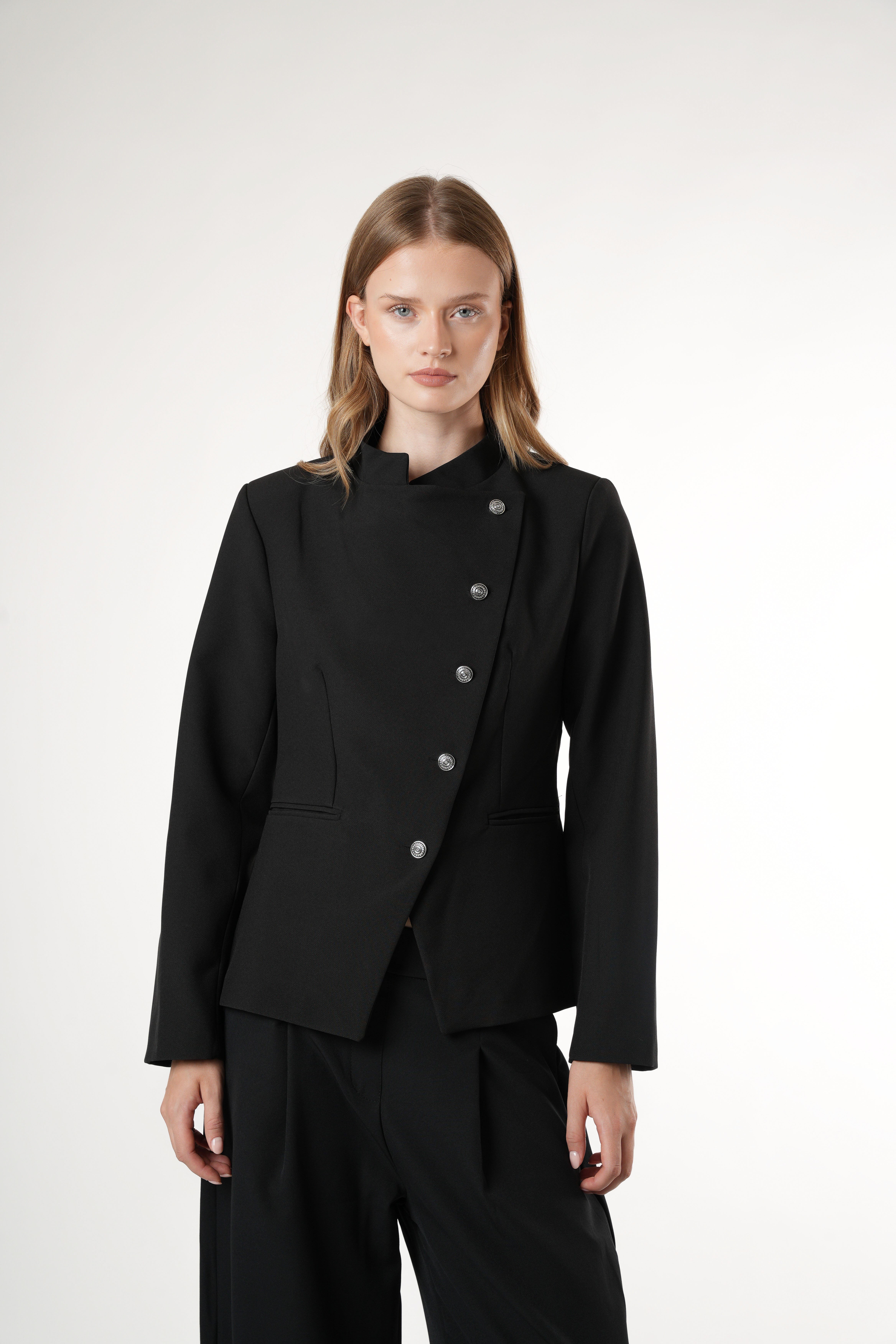 Cepli Blazer Ceket Siyah
