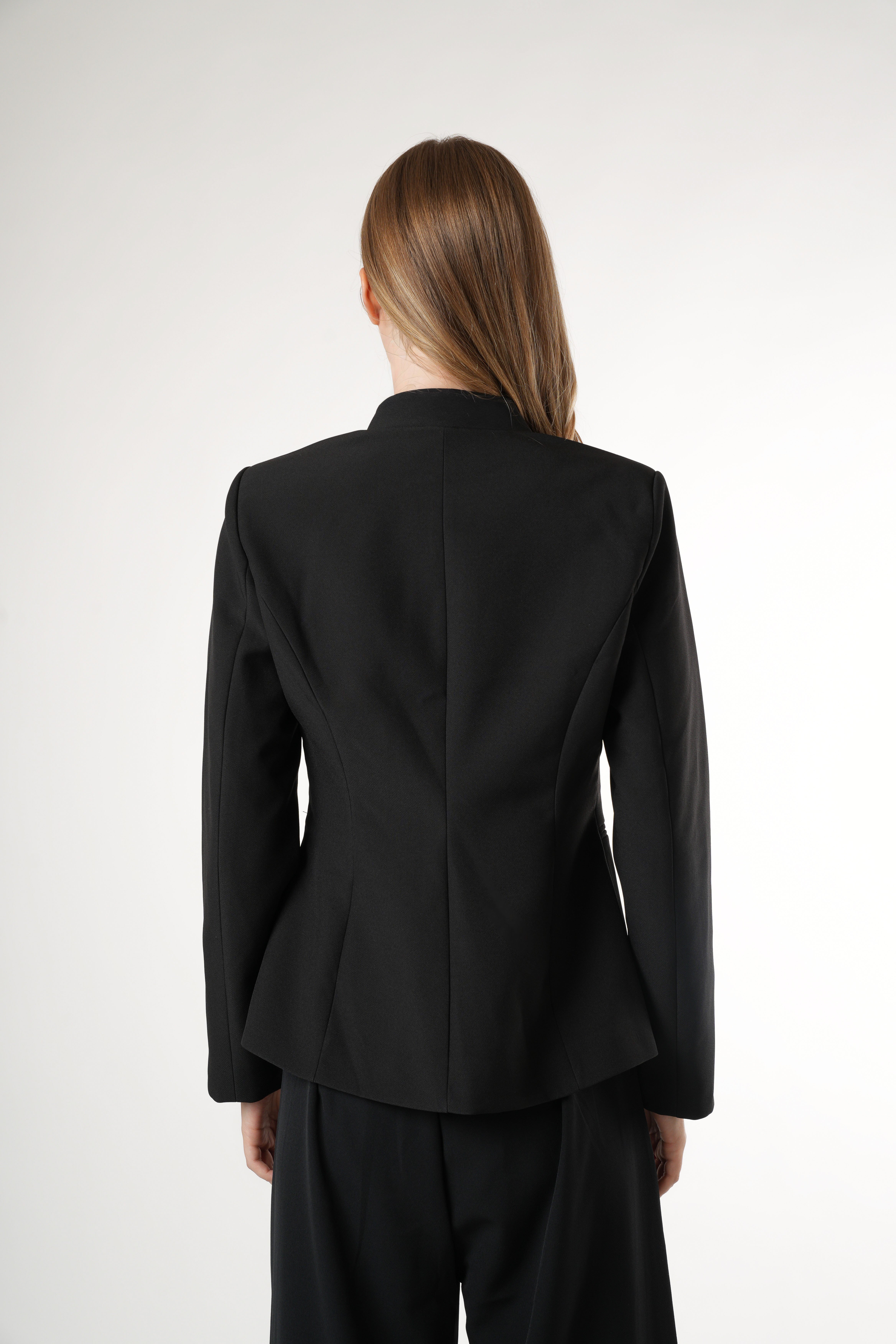 Cepli Blazer Ceket Siyah