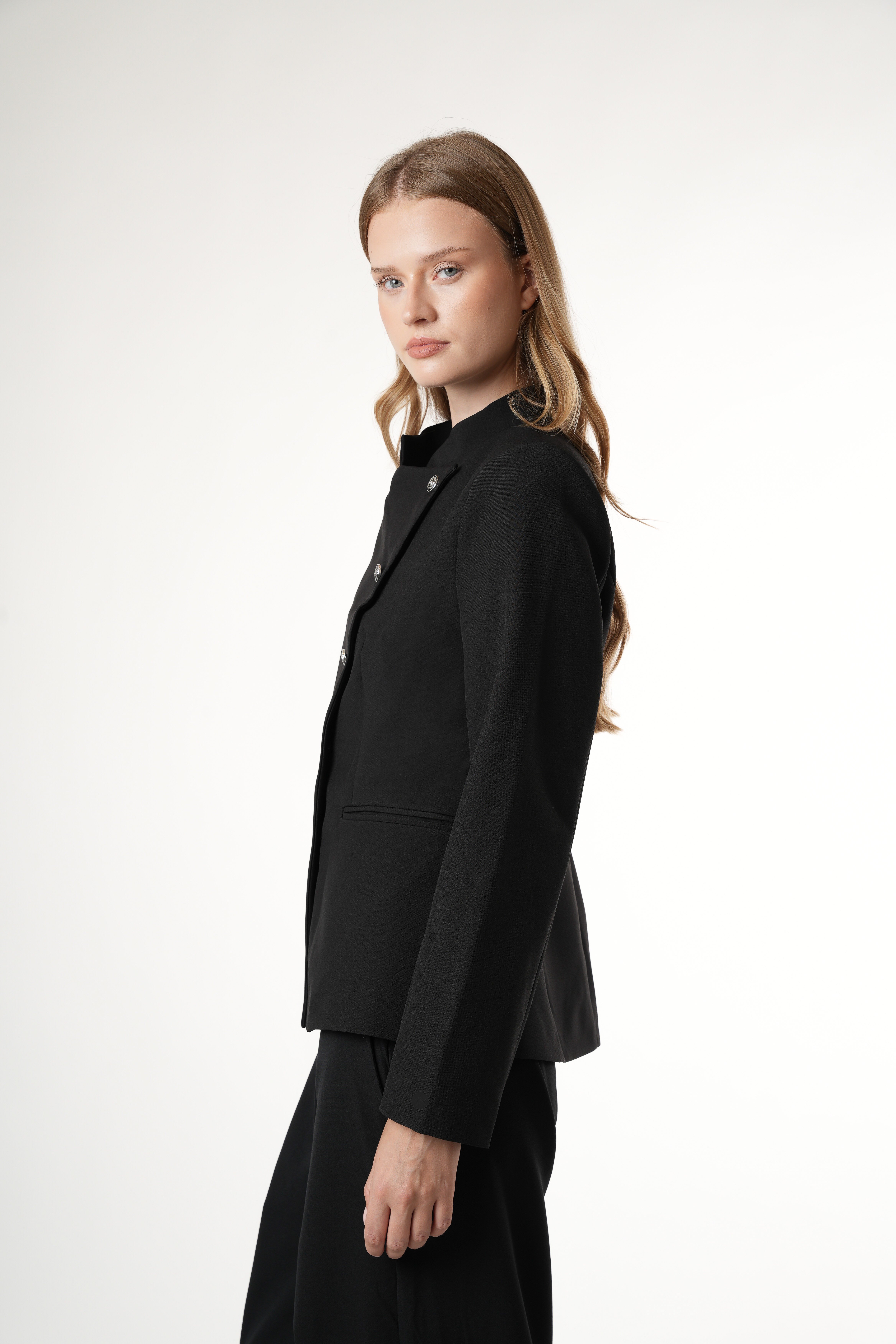Cepli Blazer Ceket Siyah