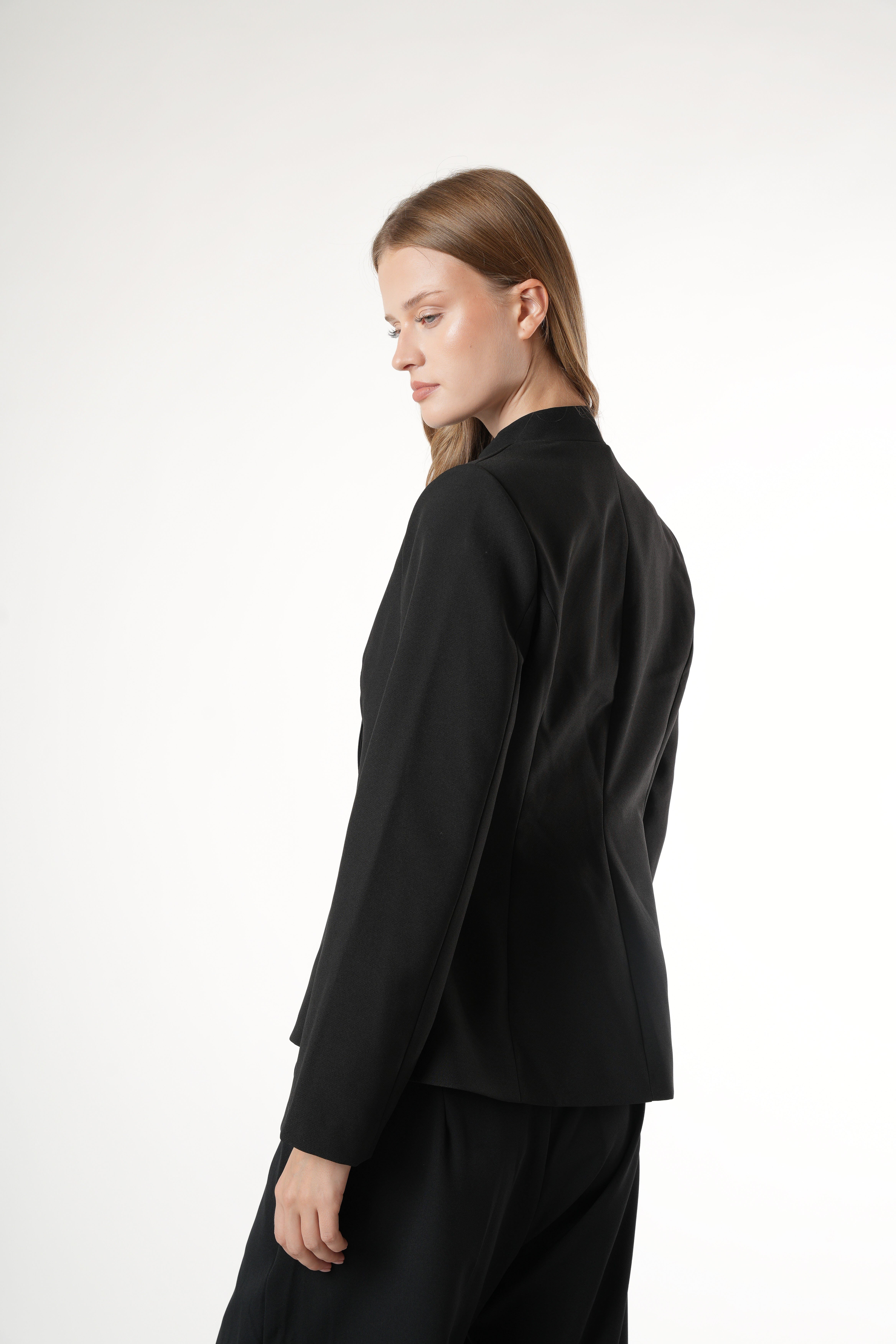 Cepli Blazer Ceket Siyah