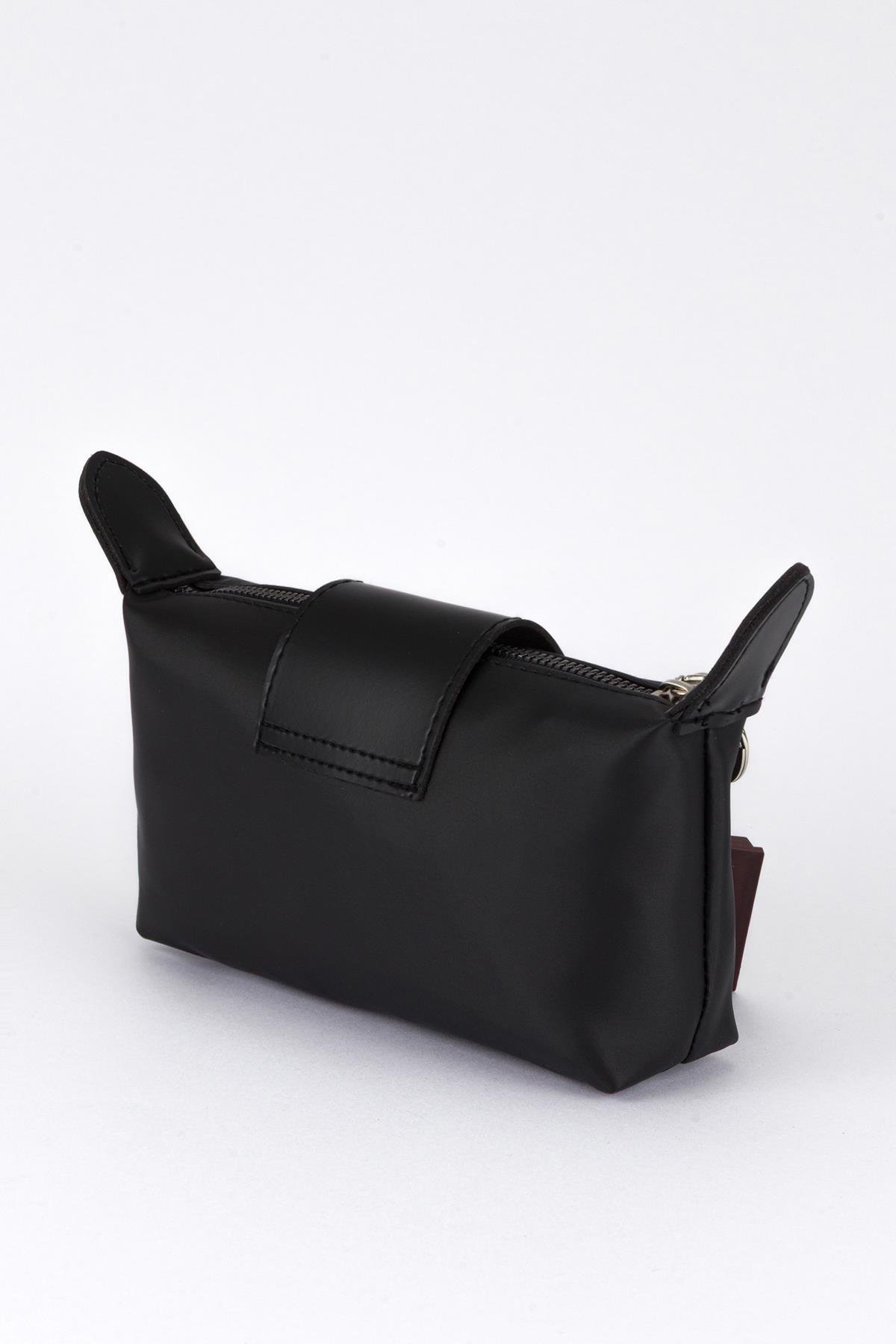 Charmlı Makyaj Çantası Siyah