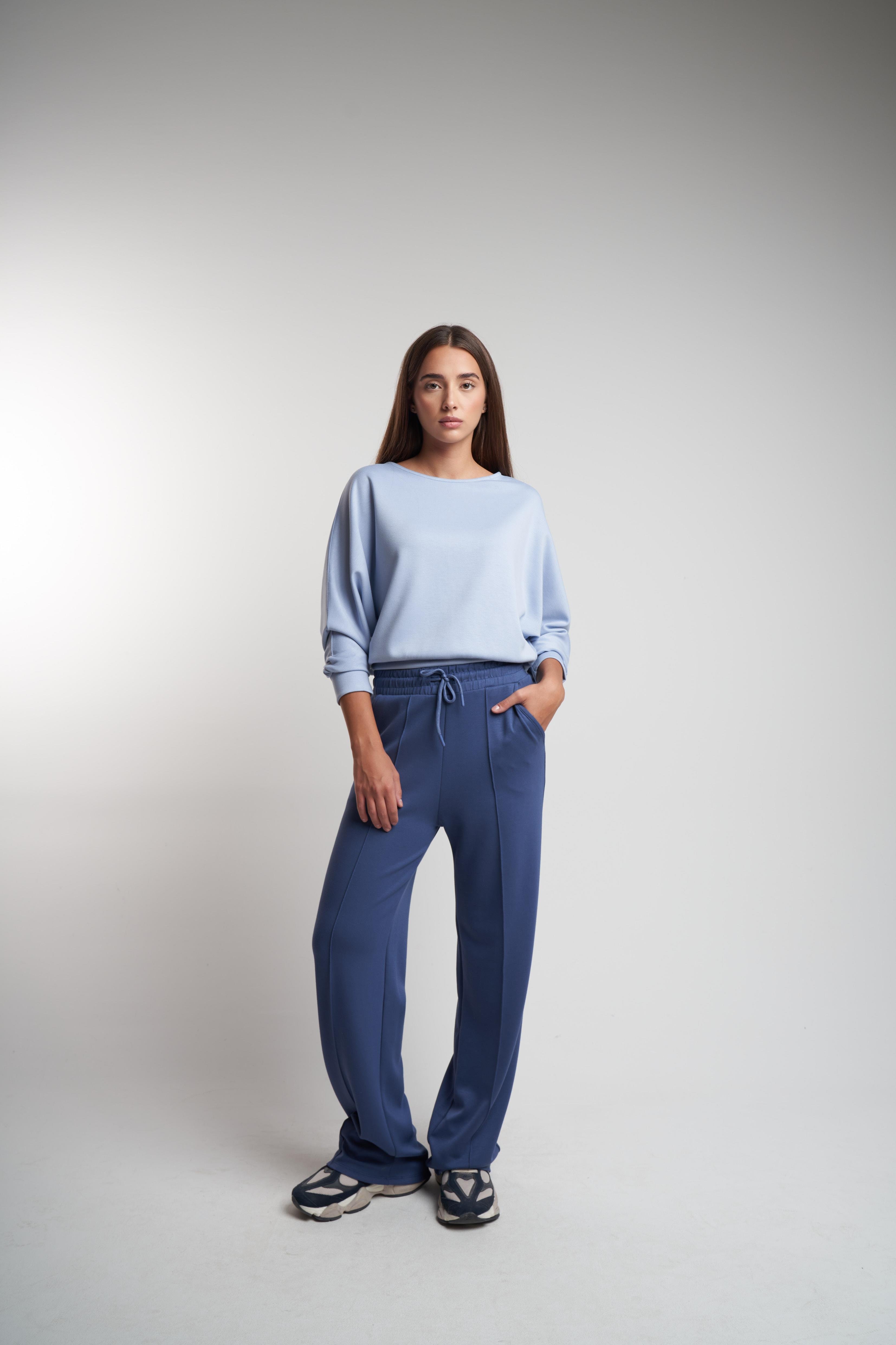 Çimalı Bol Paça Pantolon Indigo