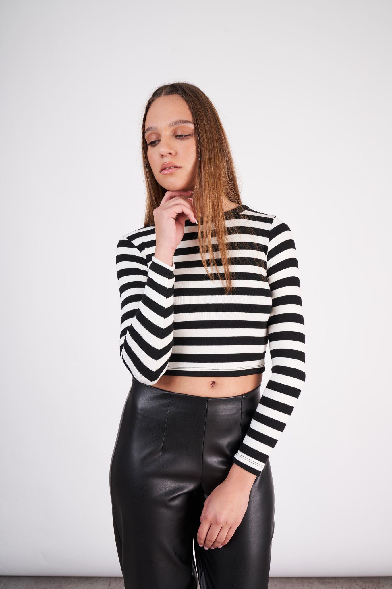 Çizgili Basic Bluz