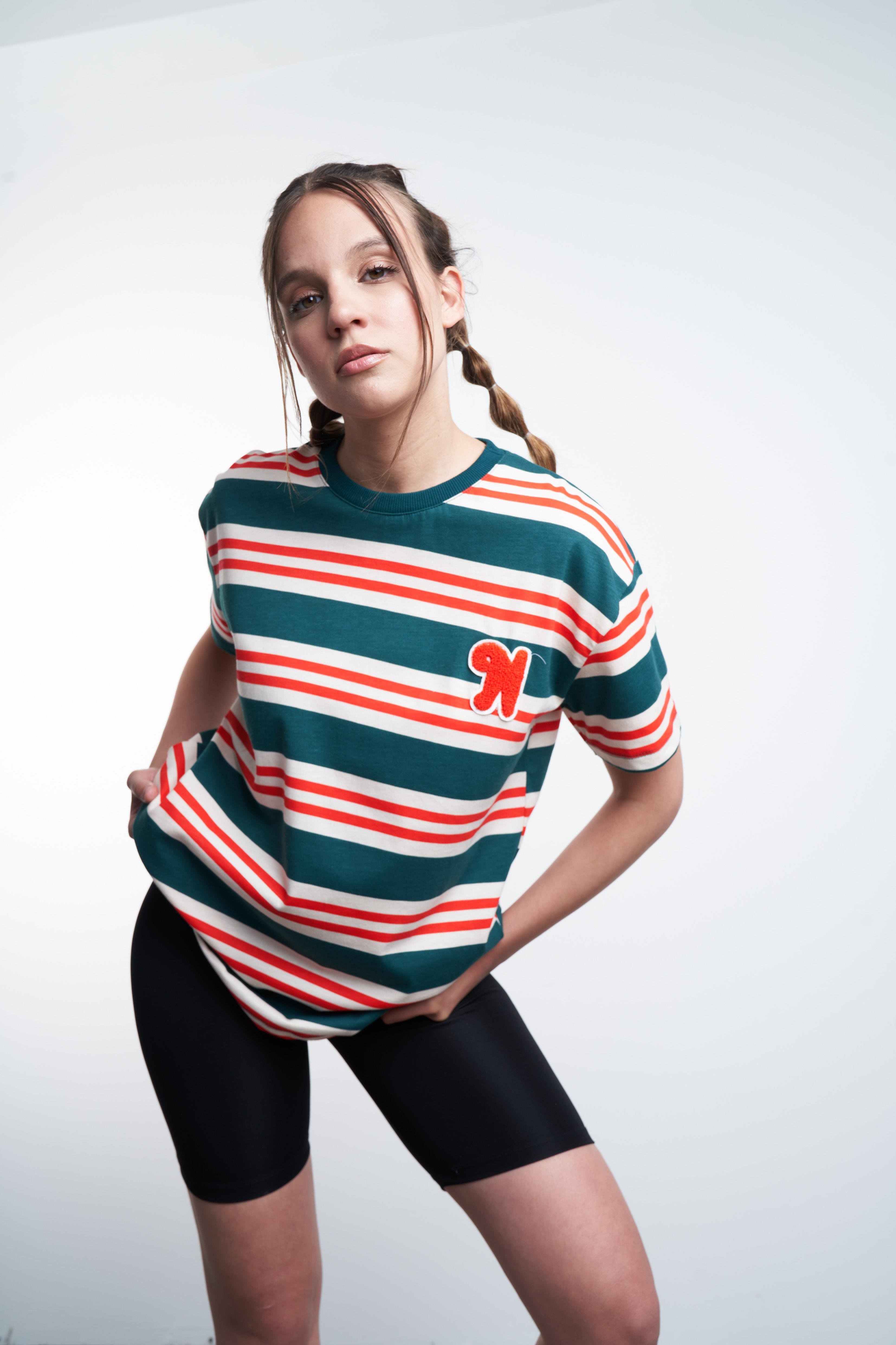 Çizgili T-shirt Yeşil