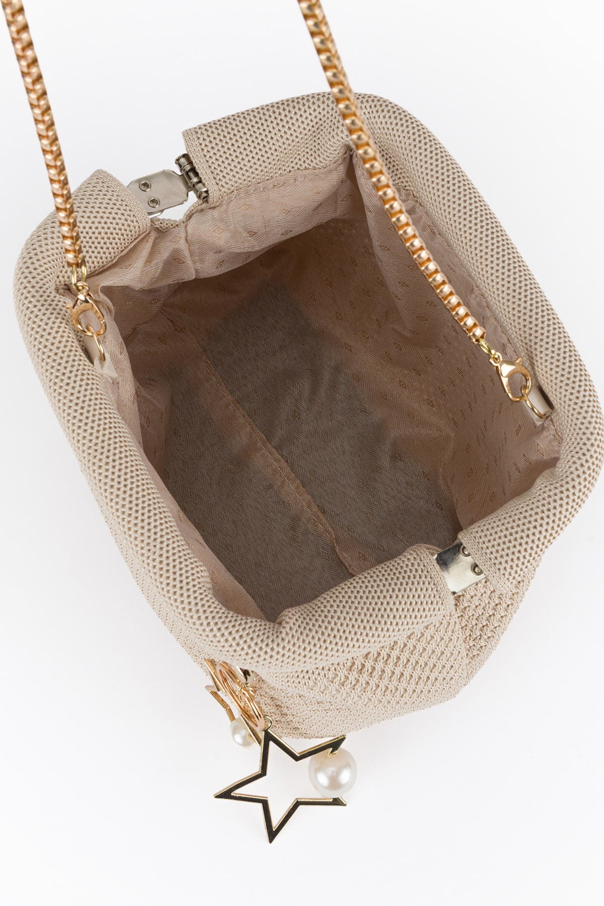 Clutch Çanta Ekru