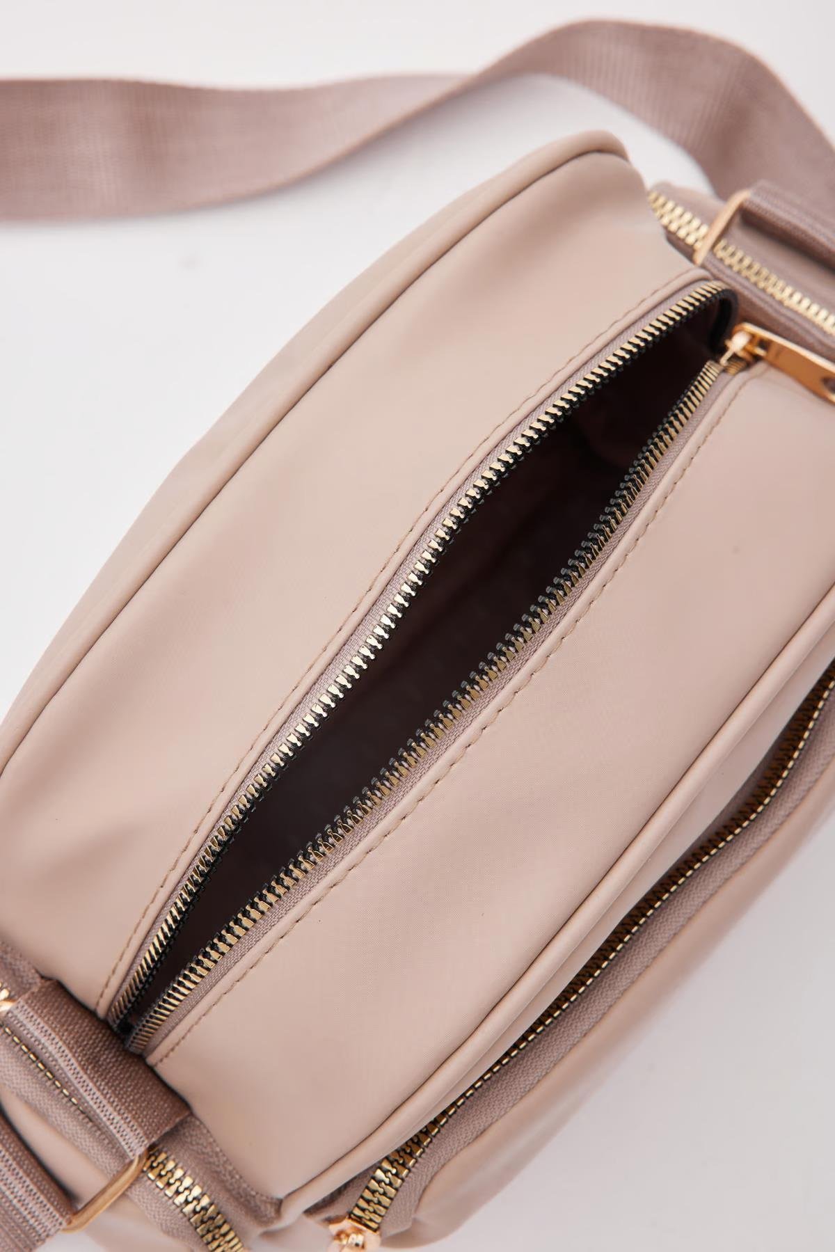 Çok Gözlü Çapraz Çanta Bej