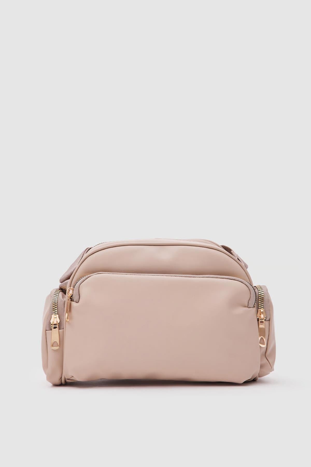 Çok Gözlü Çapraz Çanta Bej