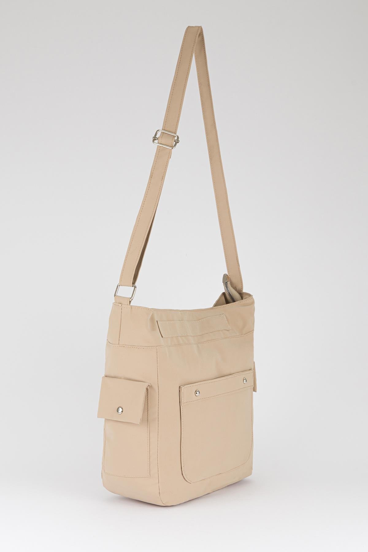 College Omuz Çantası Kum