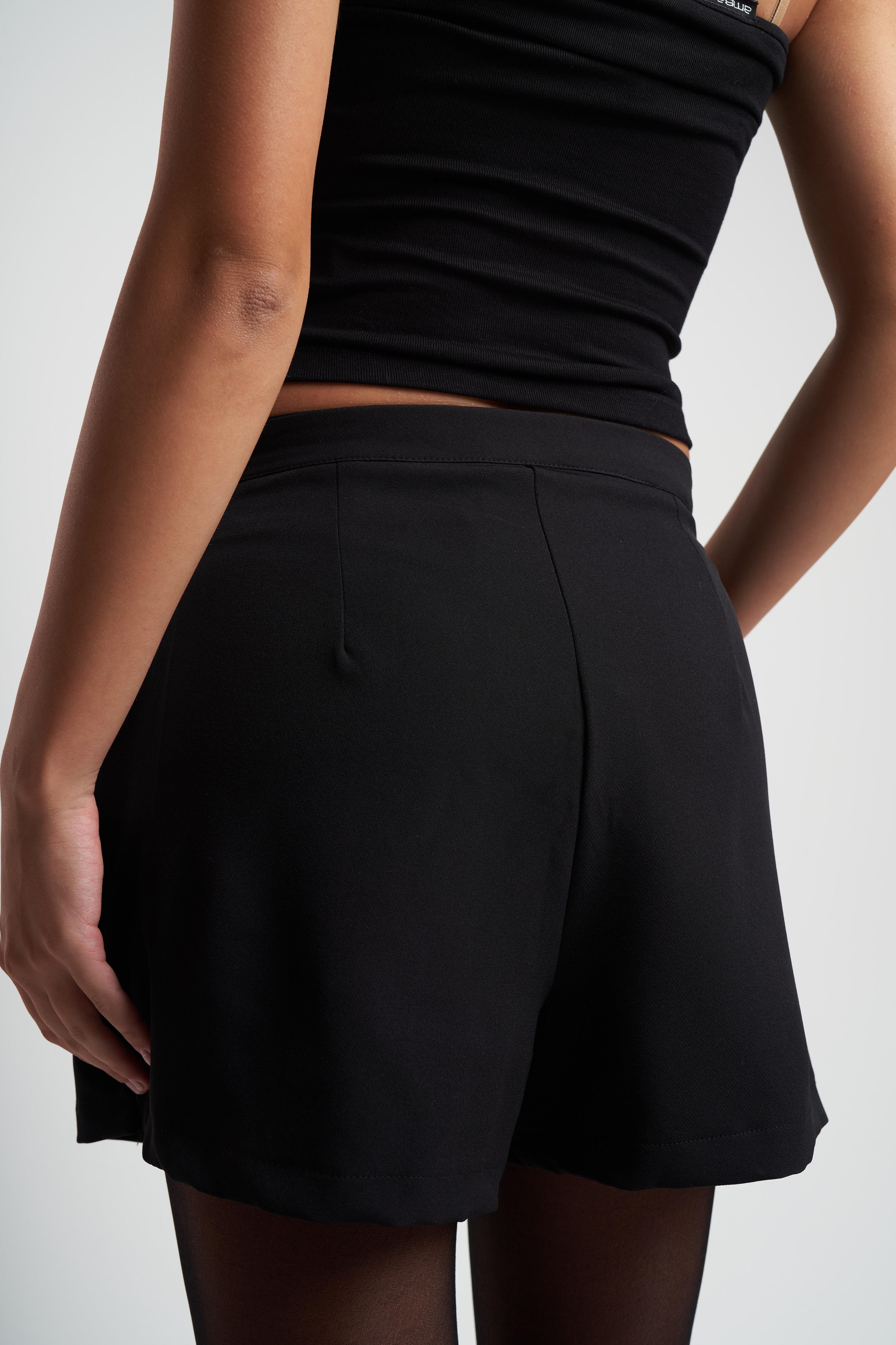 Dabil Kısa Şort Etek Siyah