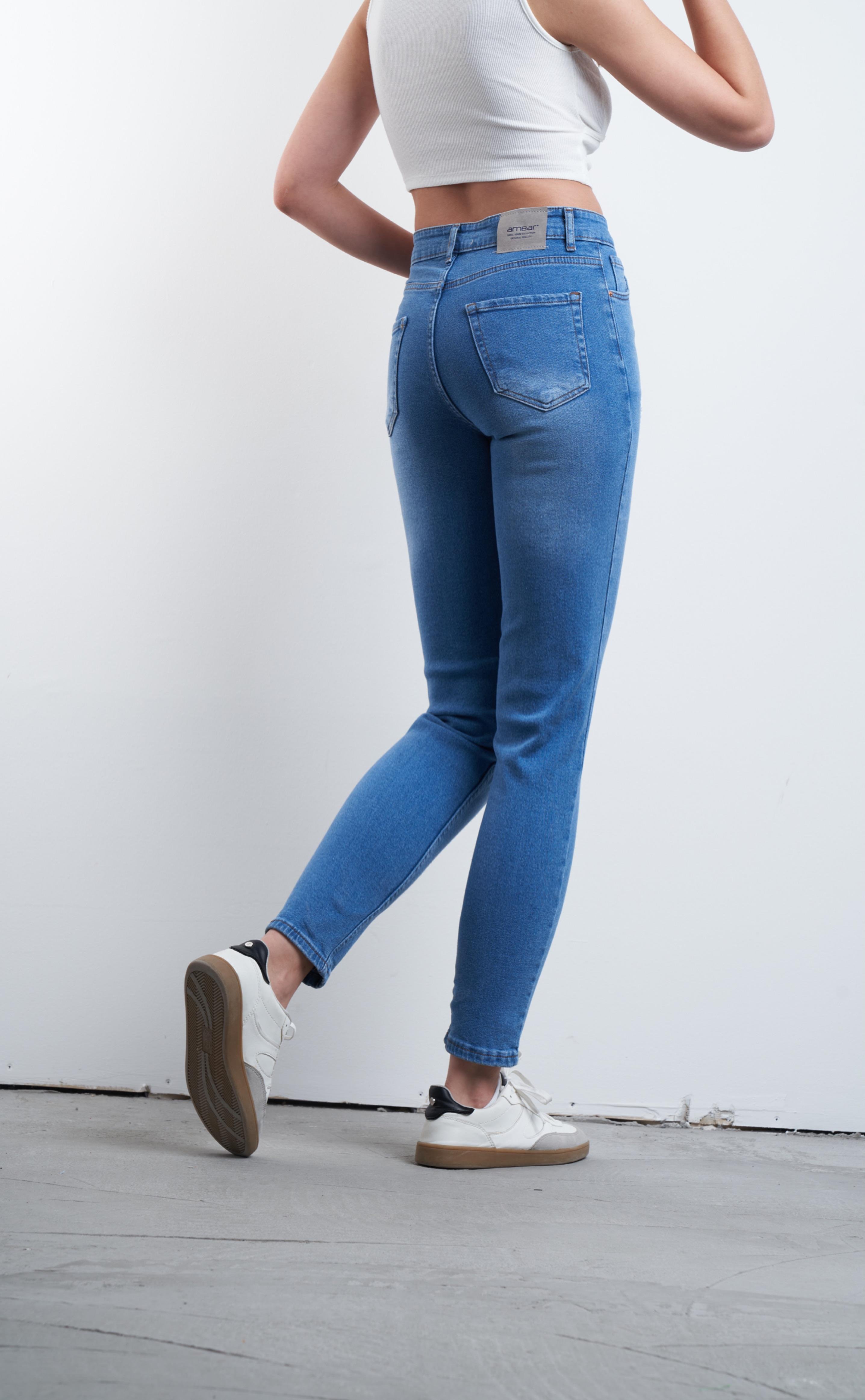 Dar Paça Jean Pantolon Buz Mavi