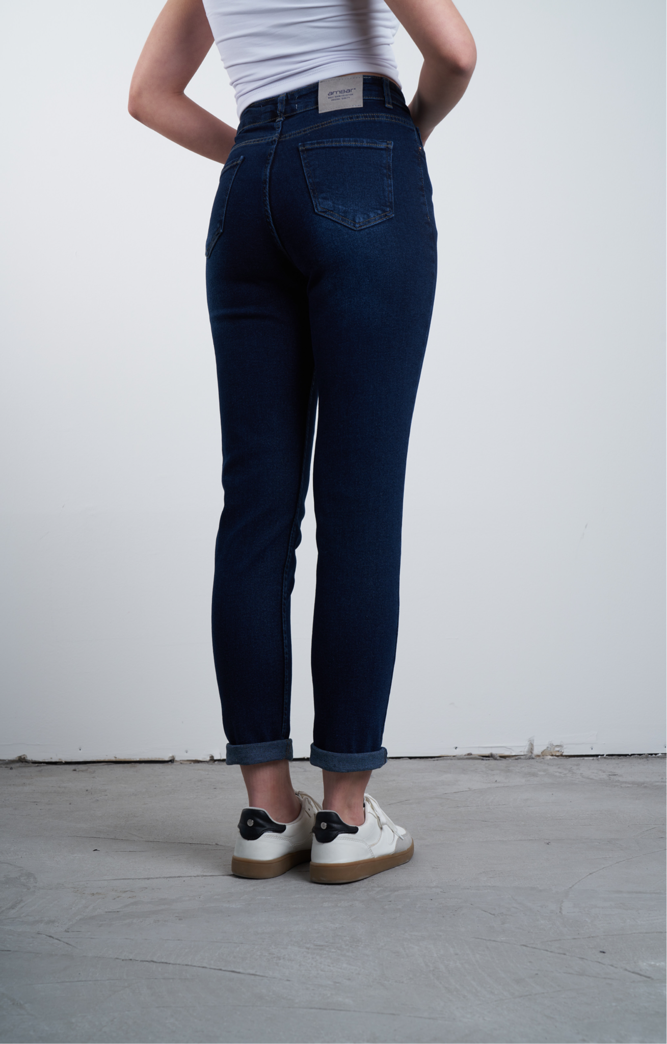 Dar Paça Mom Jean Pantolon Lacivert
