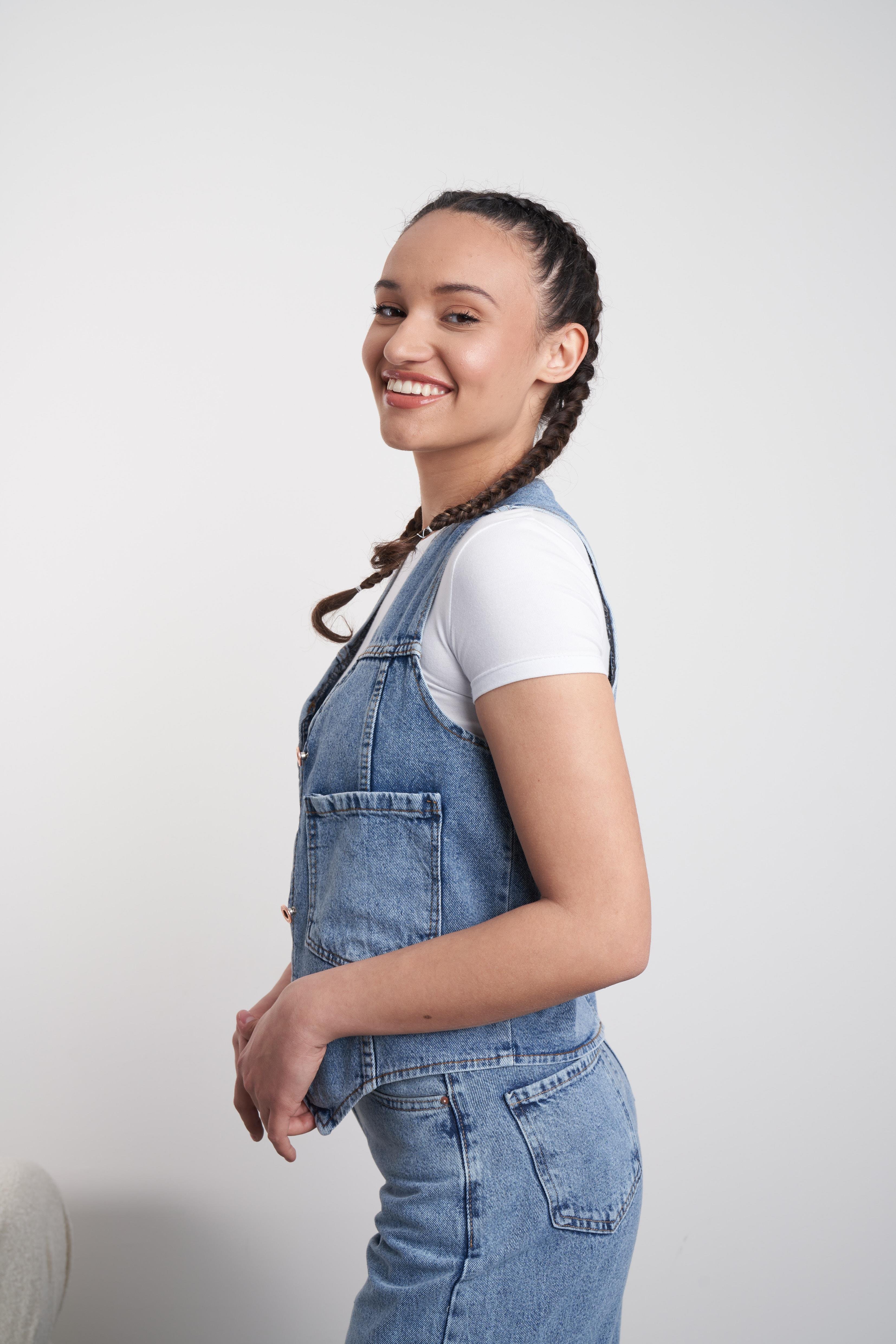 Denim Yelek Mavi