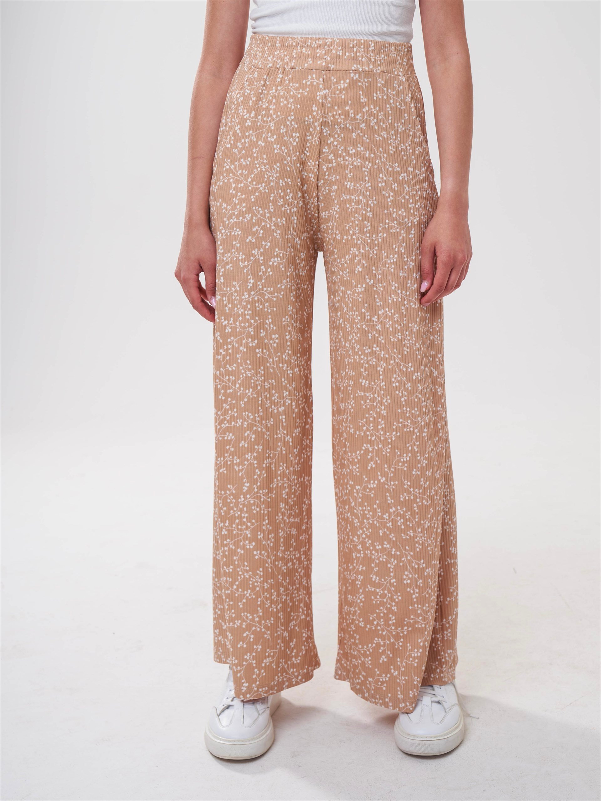 Desenli Bol Paça Pantolon