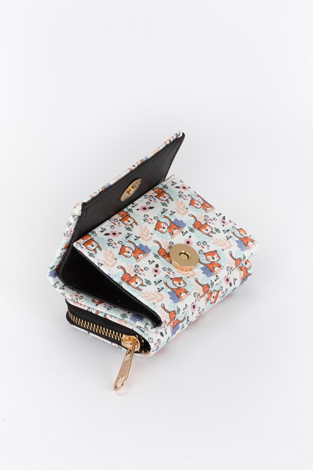 Desenli Mini Cüzdan