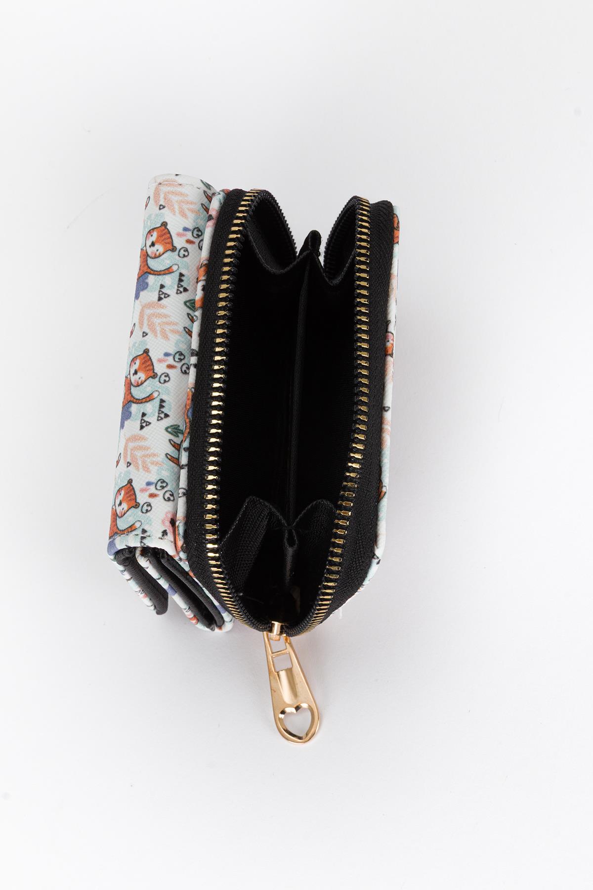 Desenli Mini Cüzdan