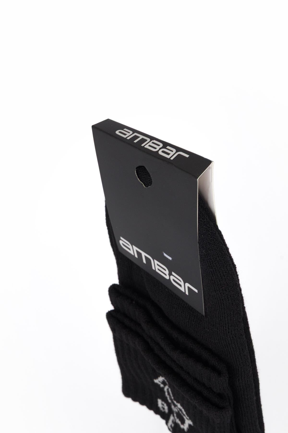 Desenli Uzun Penye Spor Çorap