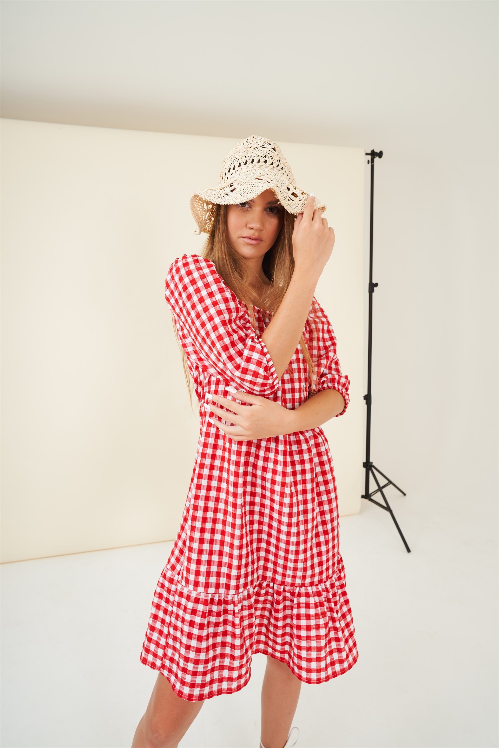 Ekose Elbise