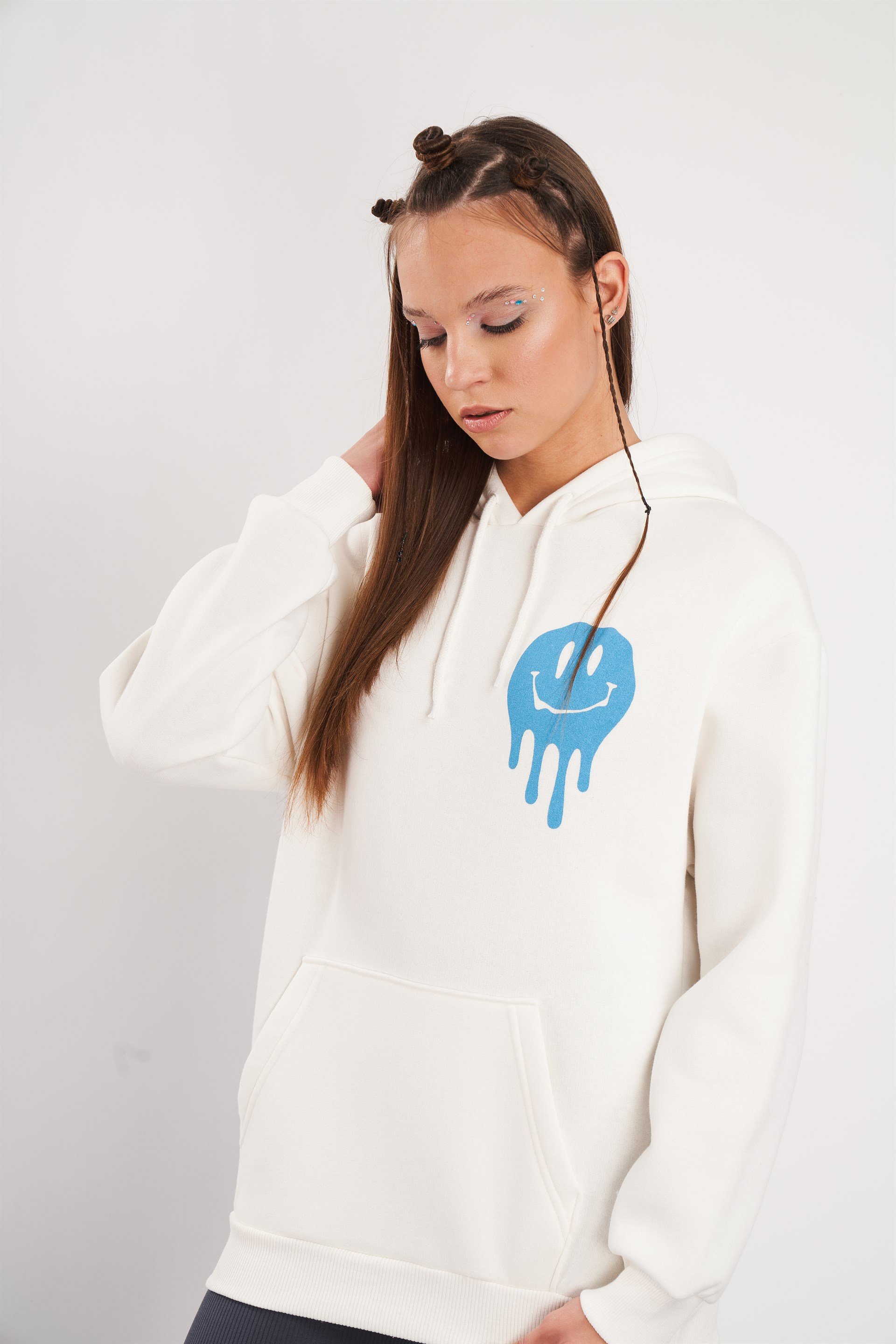 Emoji Baskılı Sweatshirt