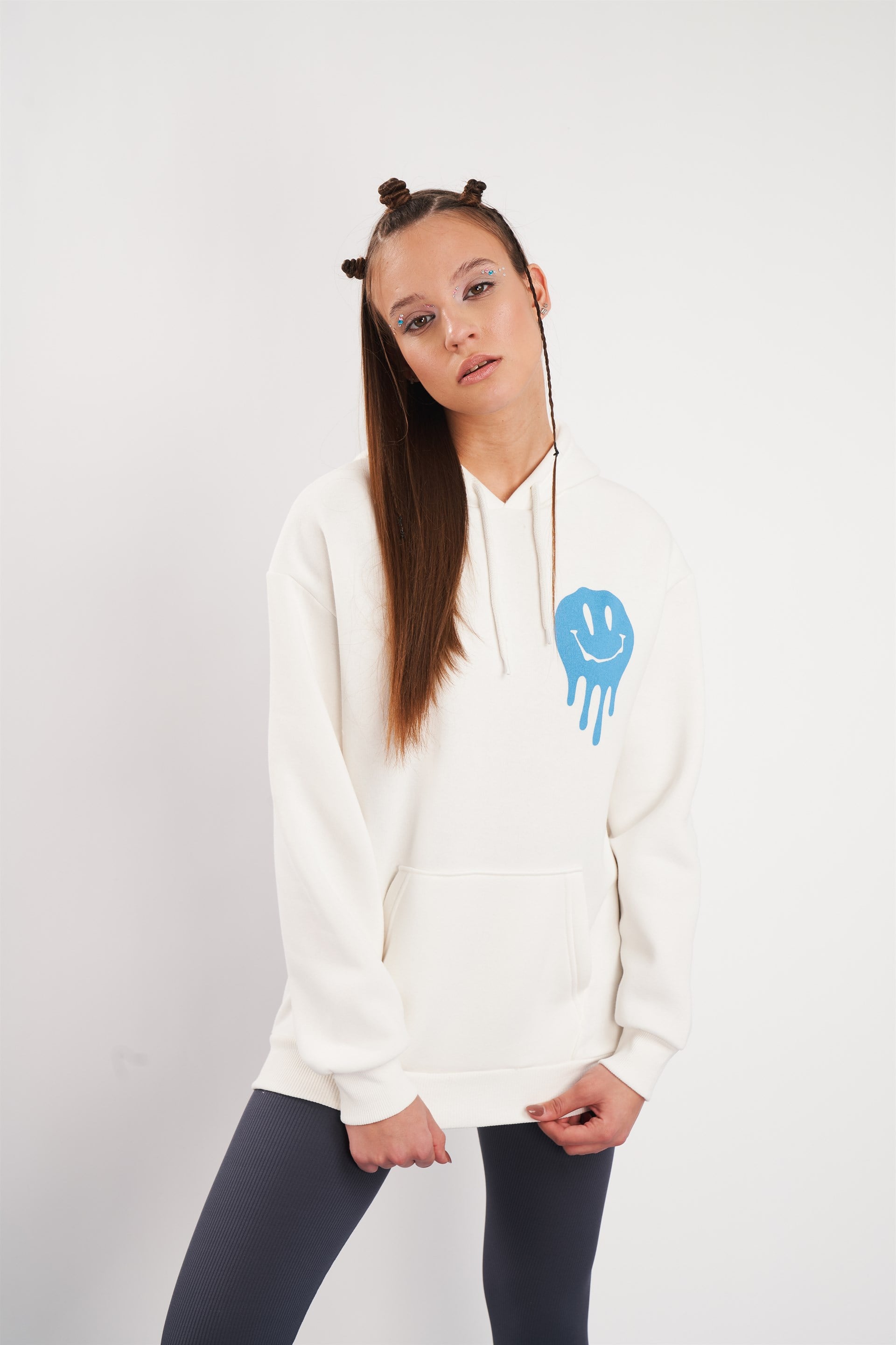 Emoji Baskılı Sweatshirt