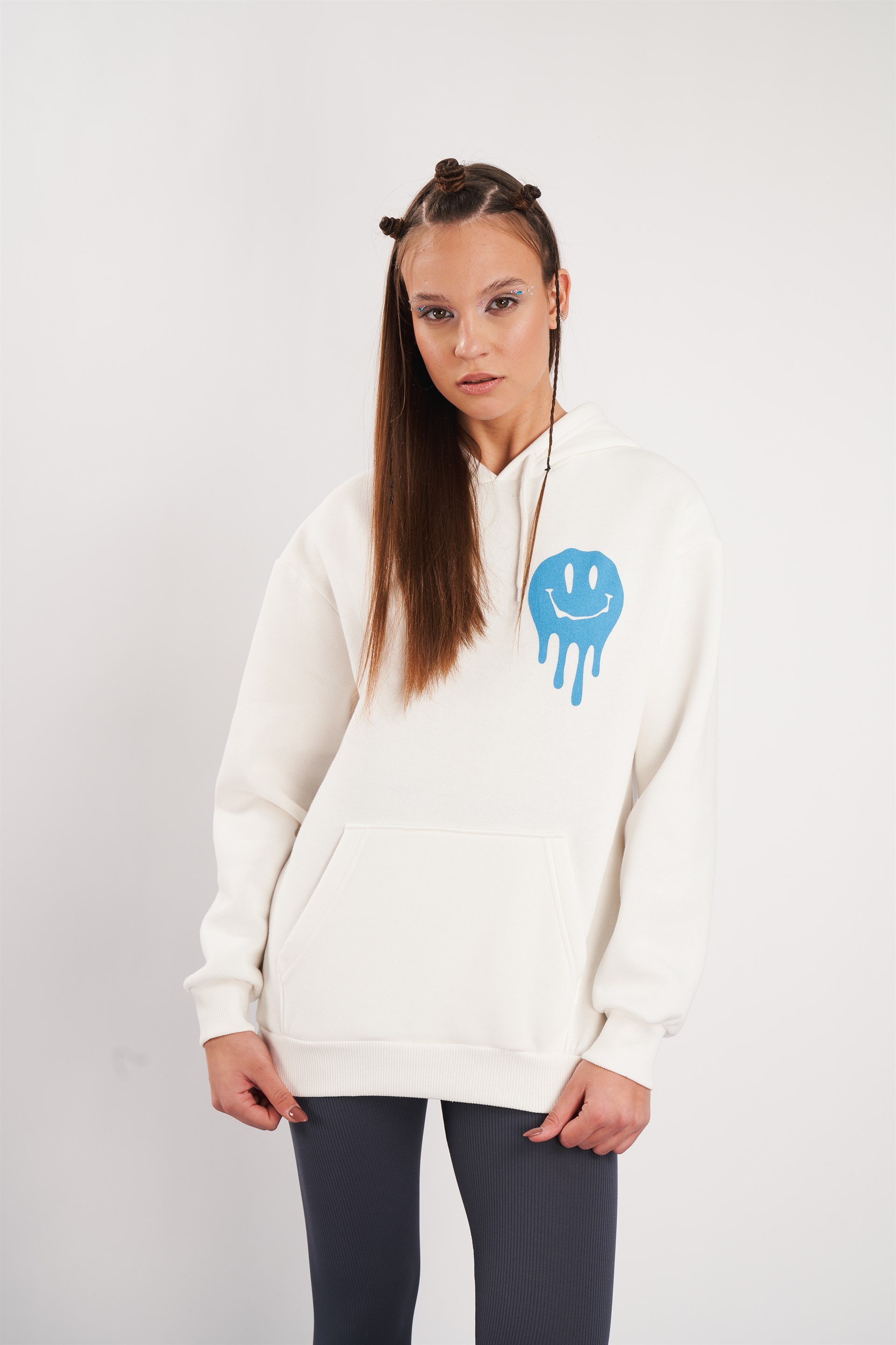 Emoji Baskılı Sweatshirt