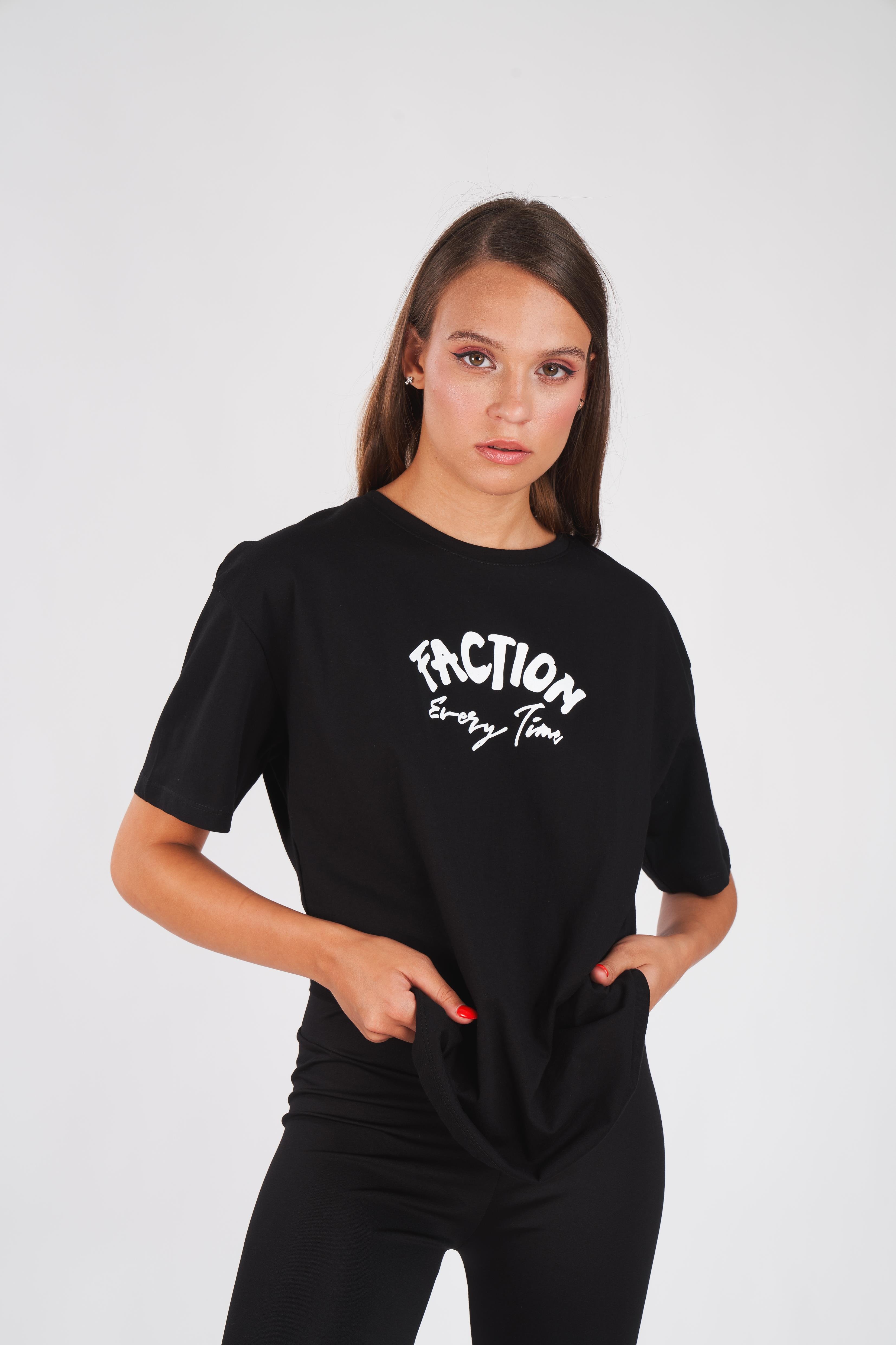 Faction Baskılı T-shirt