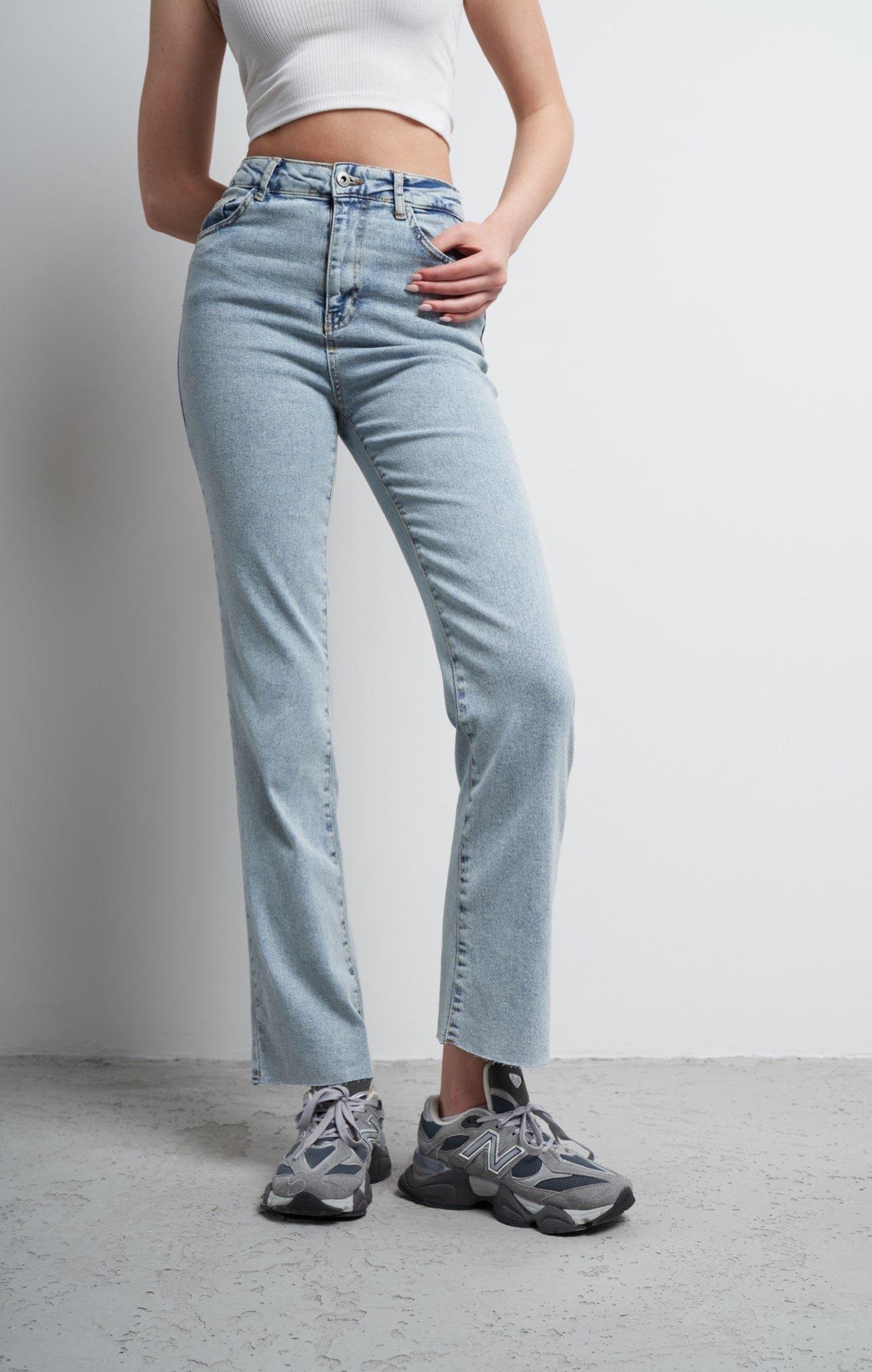 Flare Fit Jean Pantolon Açık Mavi