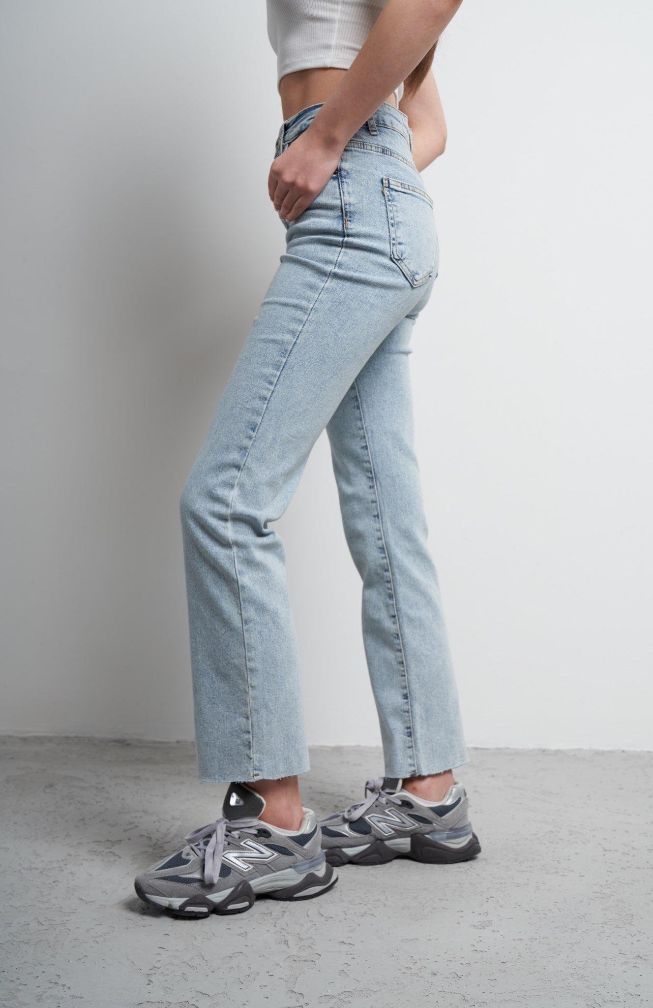 Flare Fit Jean Pantolon Açık Mavi