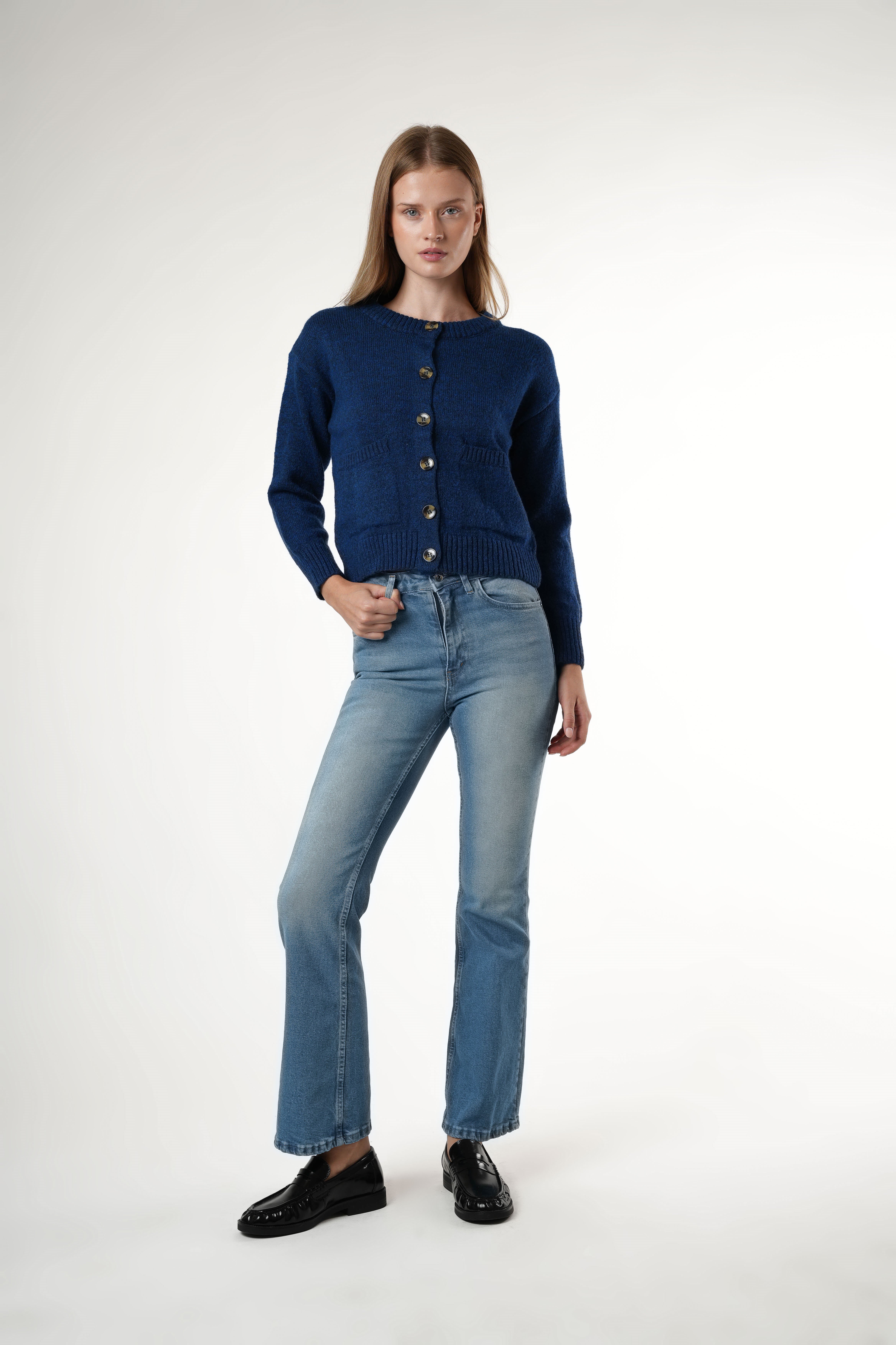 Flare Fit Jean Pantolon Açık Mavi