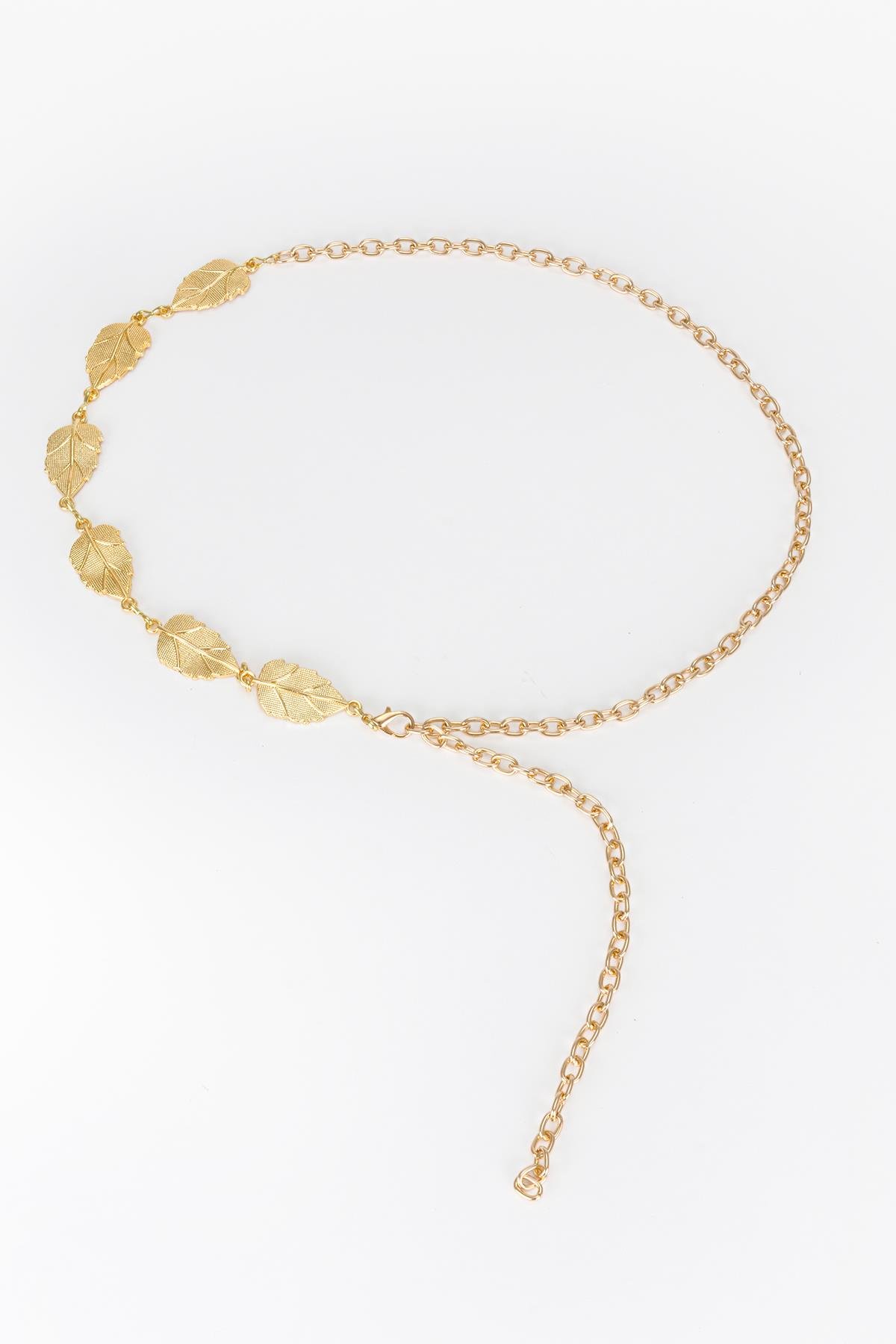 Gold Yaprak Zincir Kemer