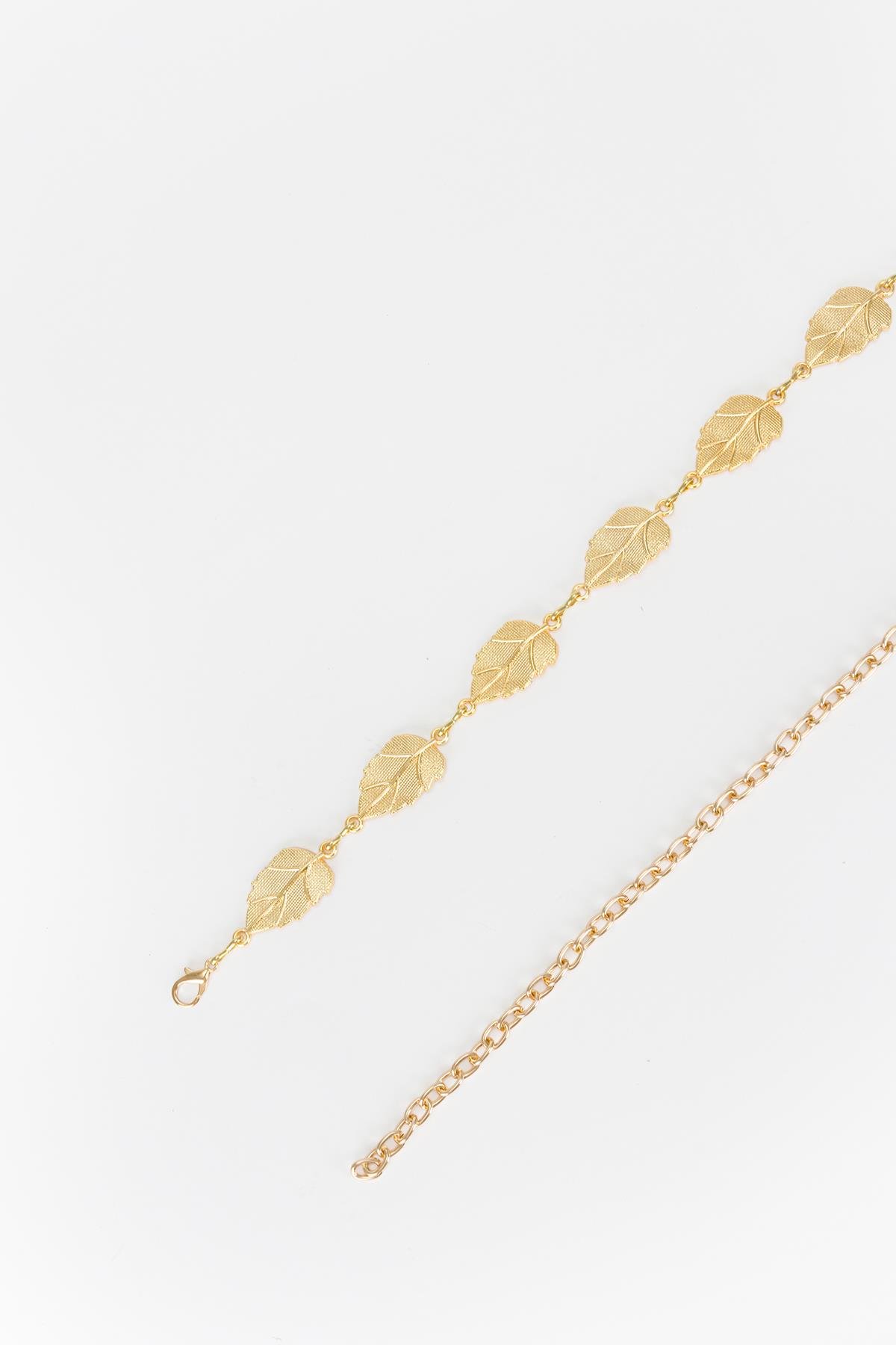 Gold Yaprak Zincir Kemer