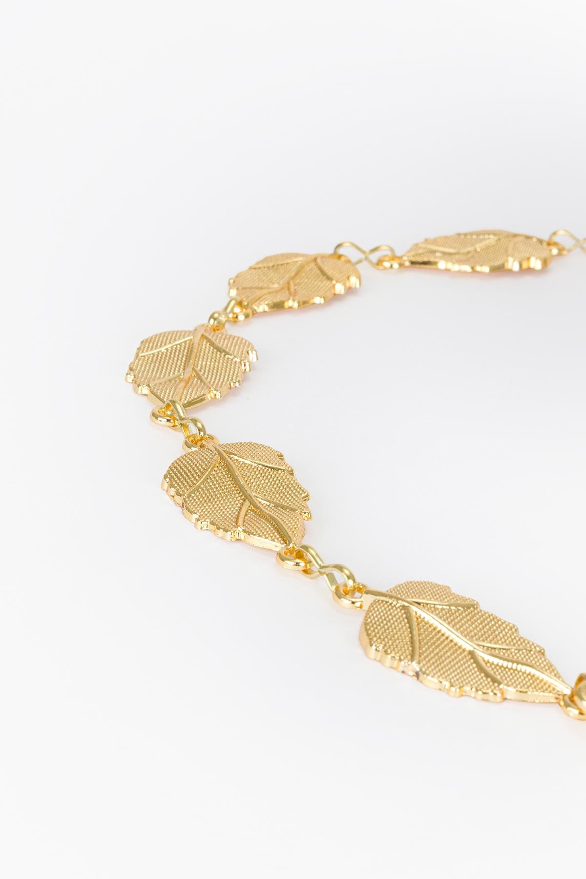 Gold Yaprak Zincir Kemer