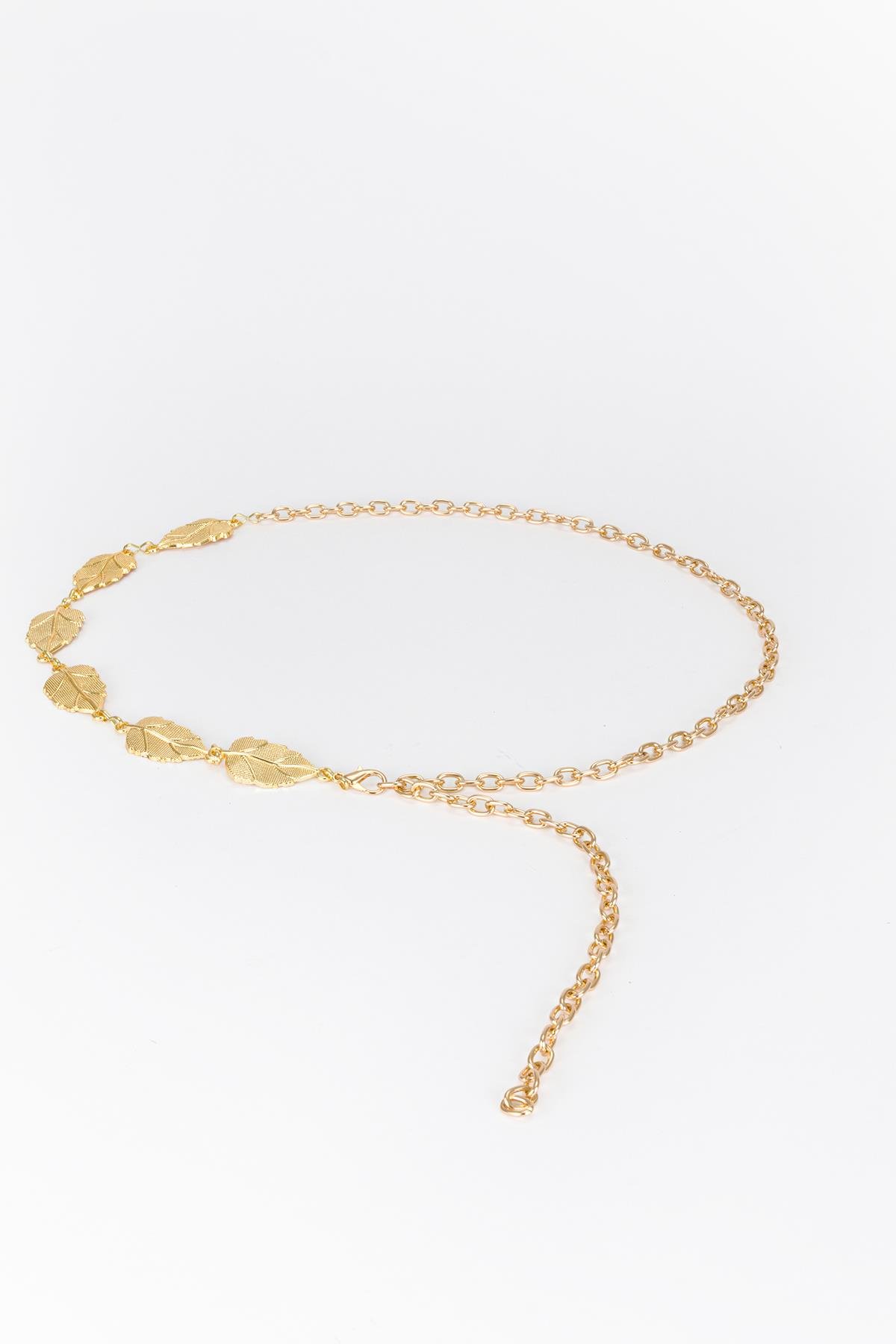 Gold Yaprak Zincir Kemer