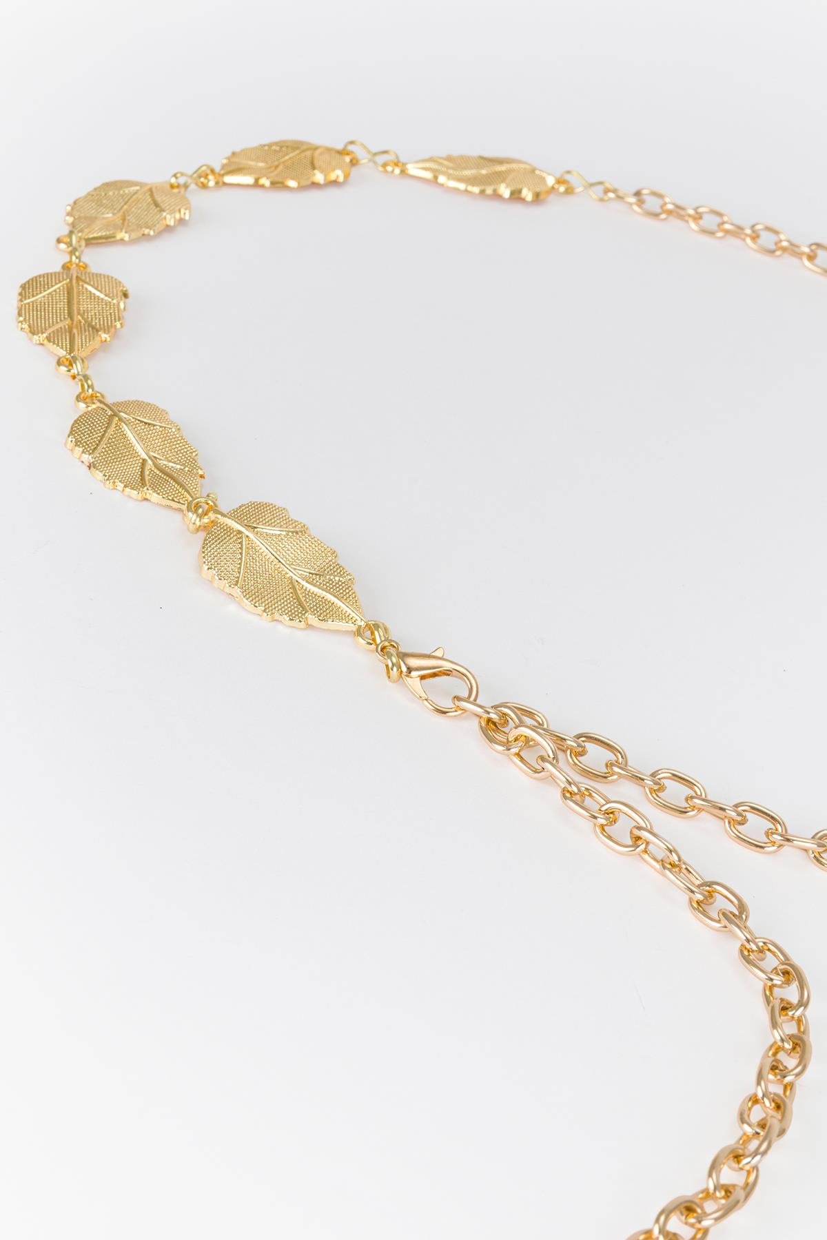 Gold Yaprak Zincir Kemer
