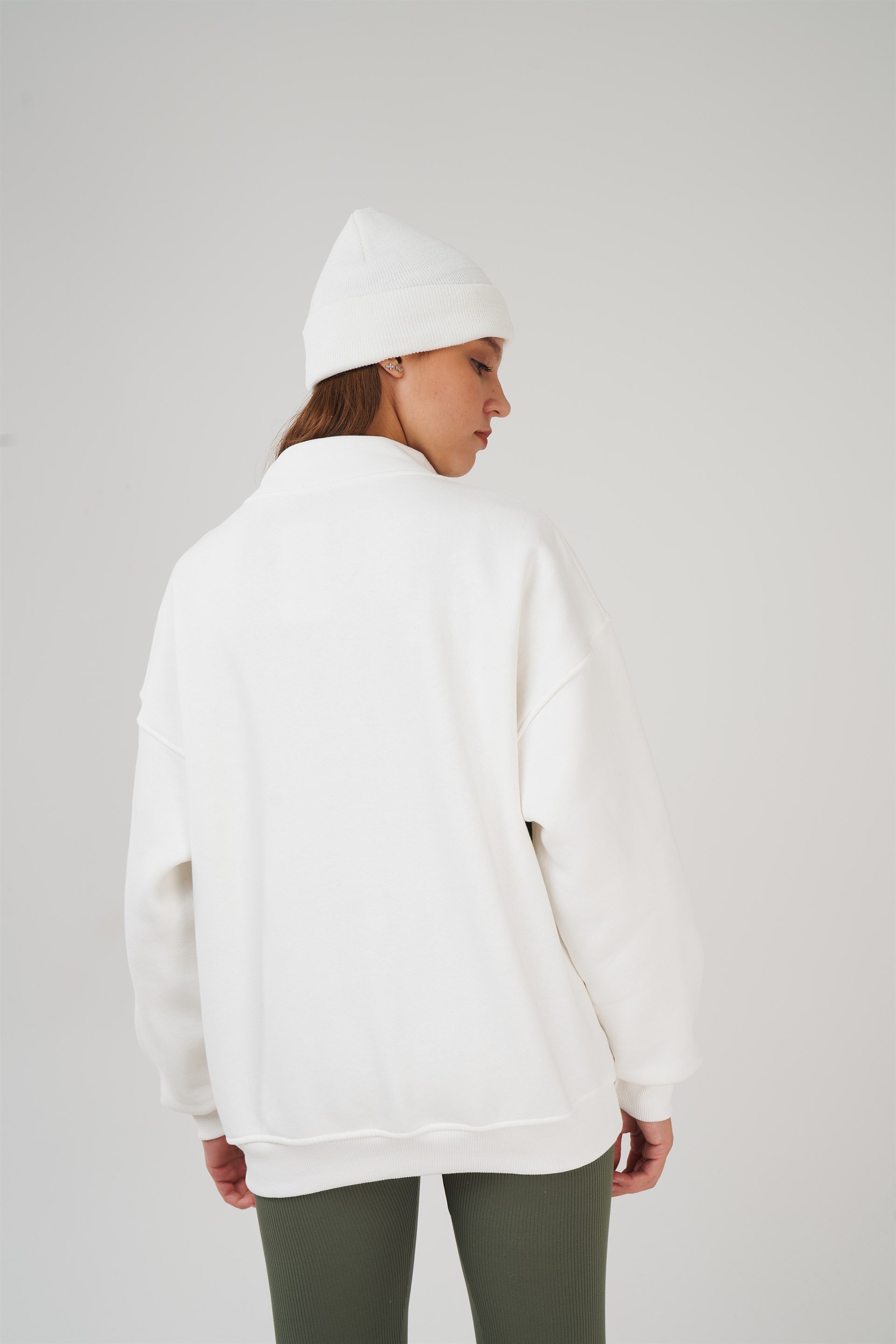 Hakim Yaka Baskılı Sweatshirt