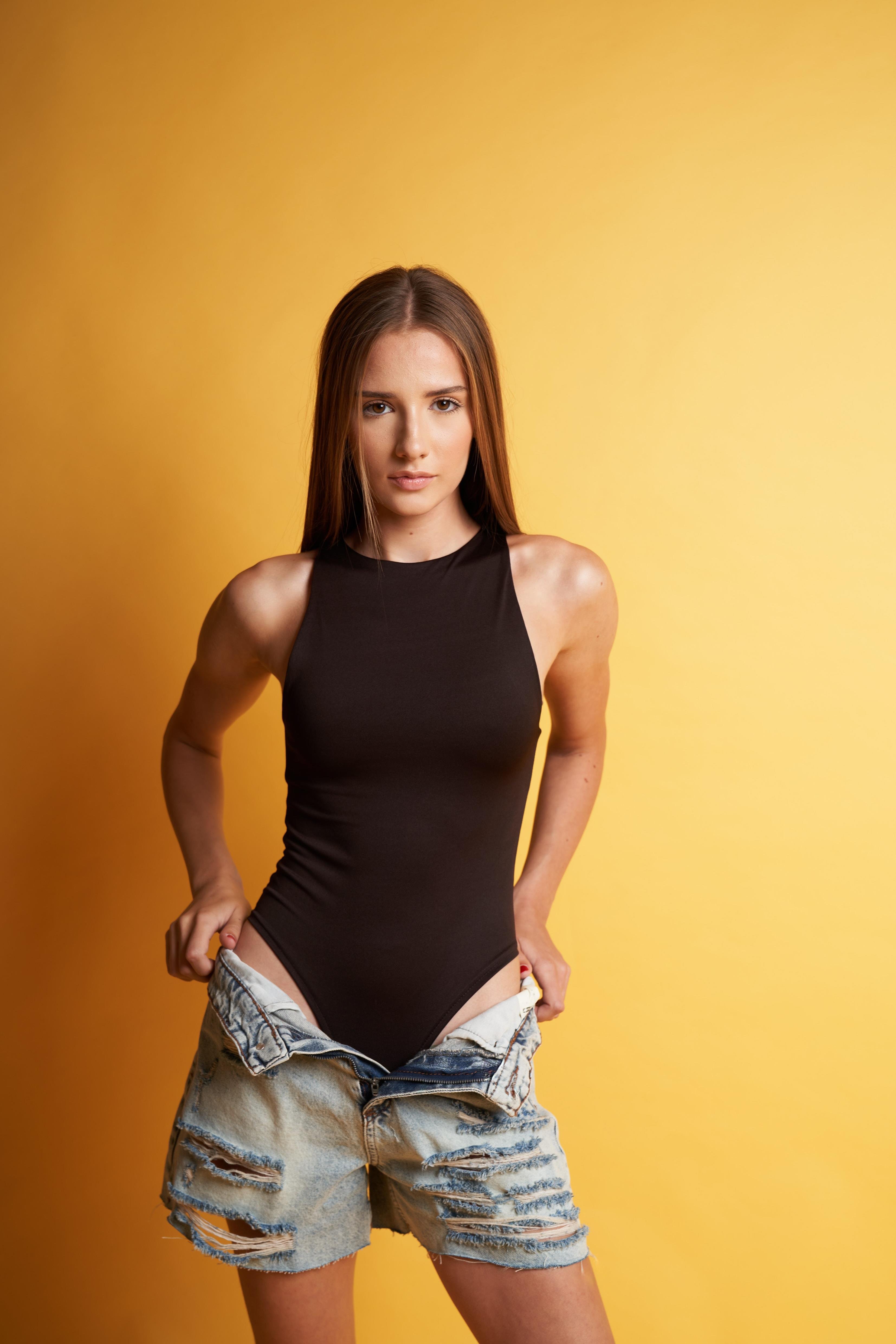 Halter Yaka Basic Bodysuit Kahve