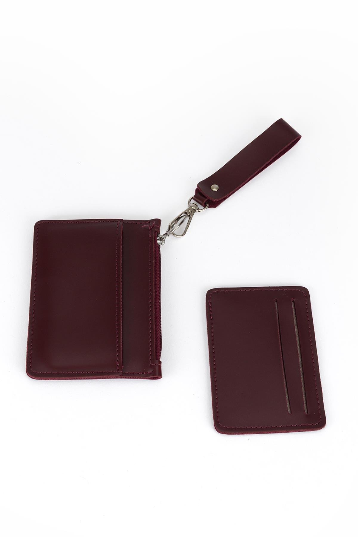 İç İçe Geçmeli Kartlık Bordo