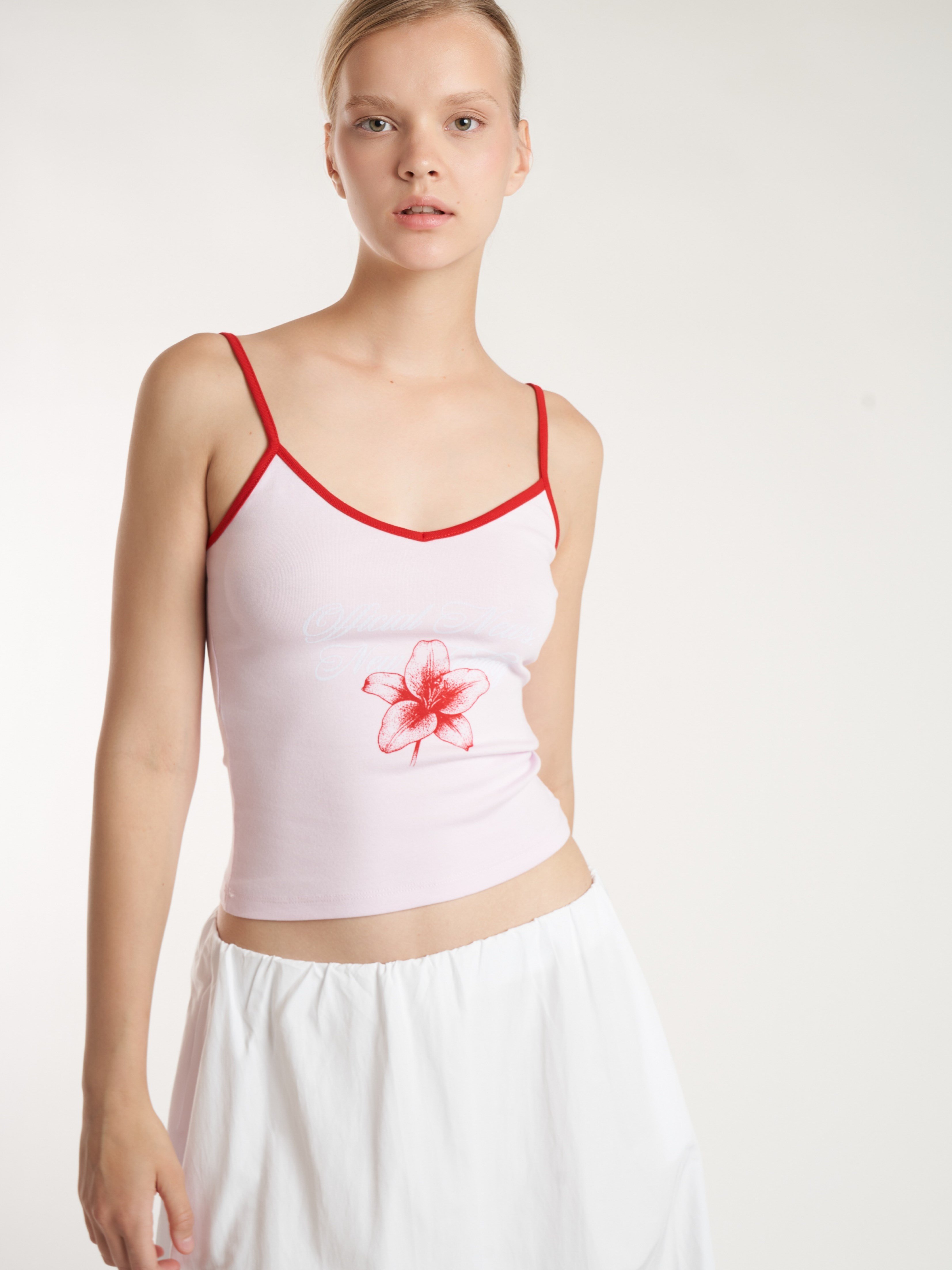 İp Askılı Ribana Bluz Pembe