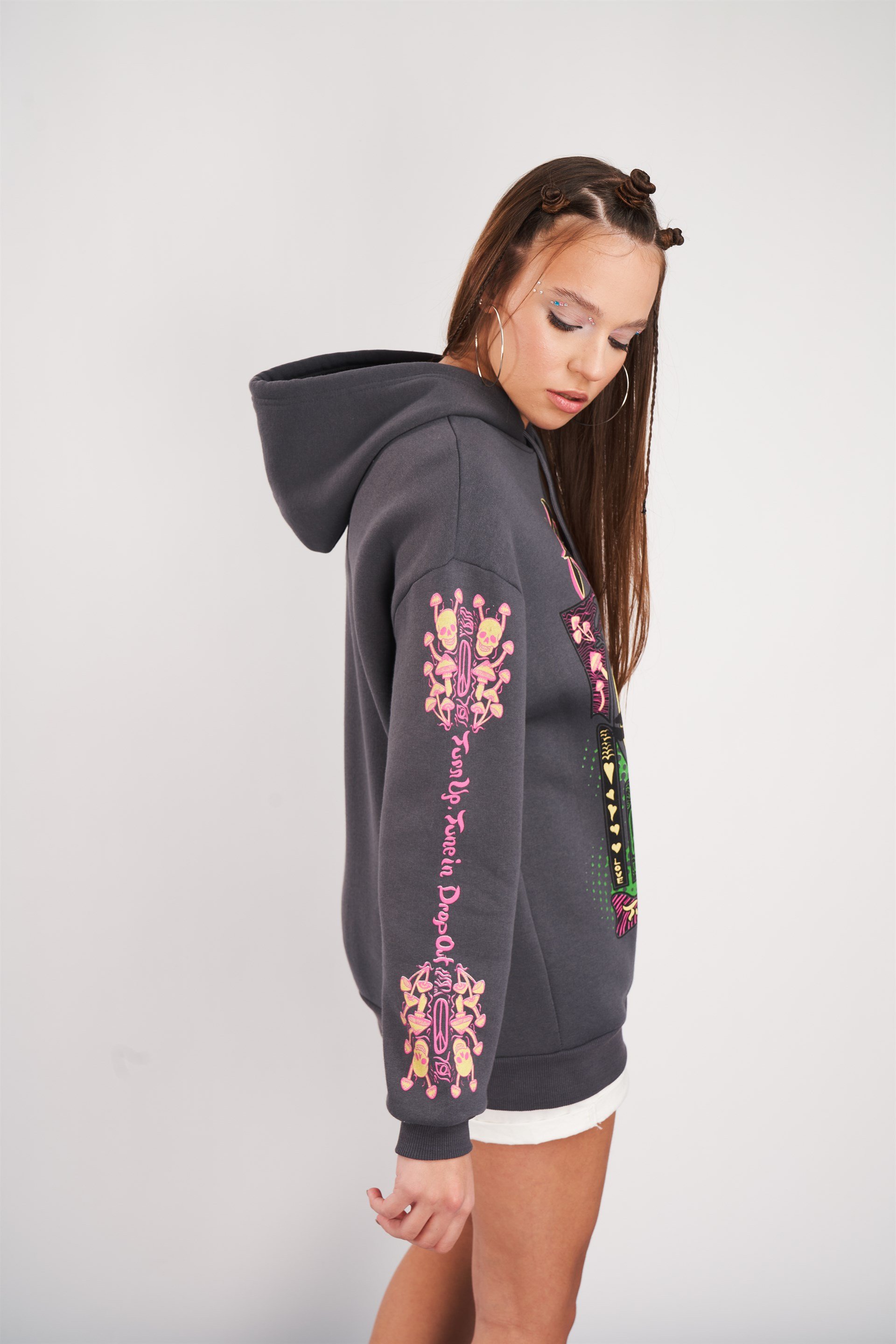İskelet Baskılı Sweatshirt