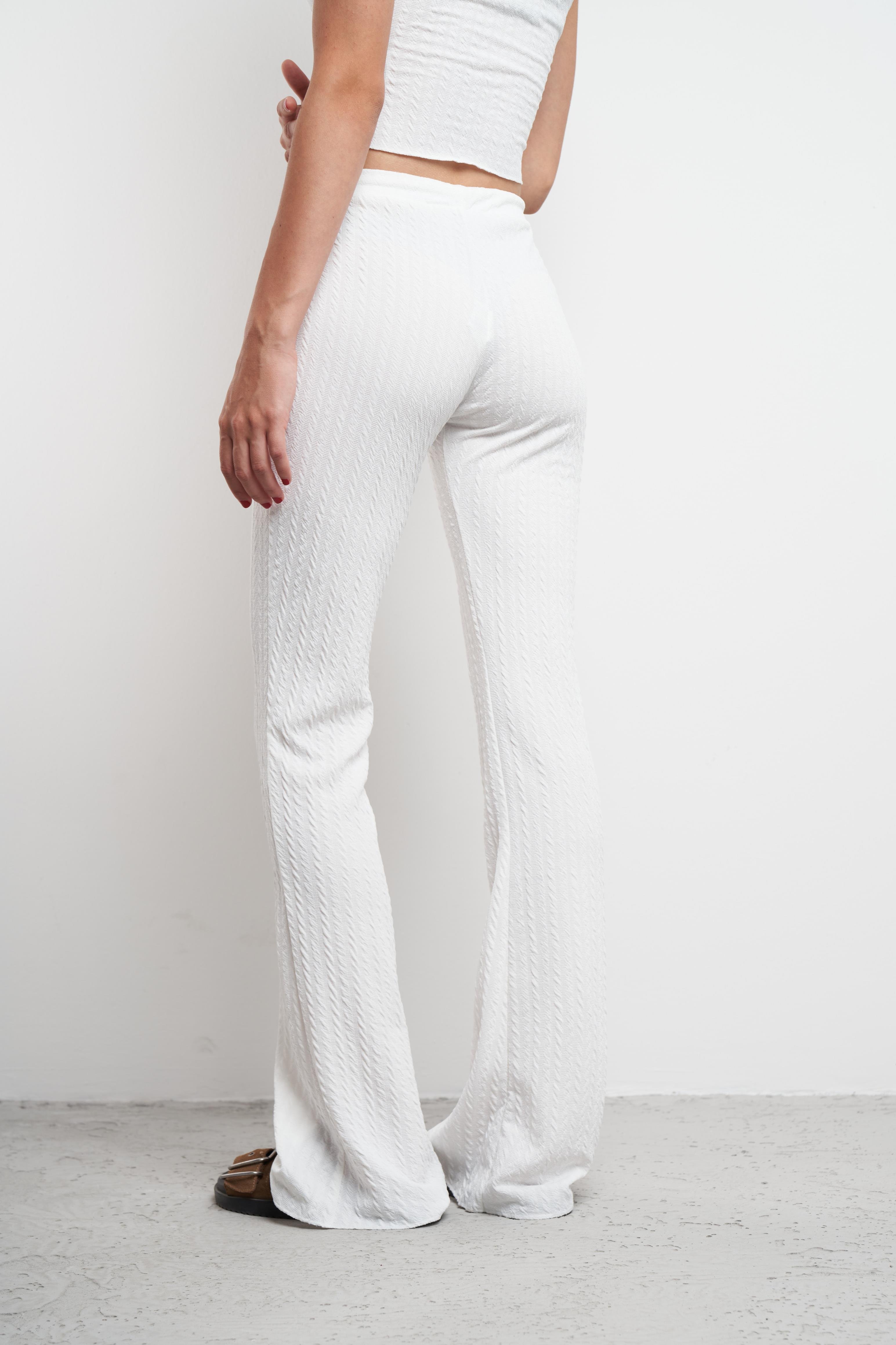 İspanyol Paça Pantolon Ekru