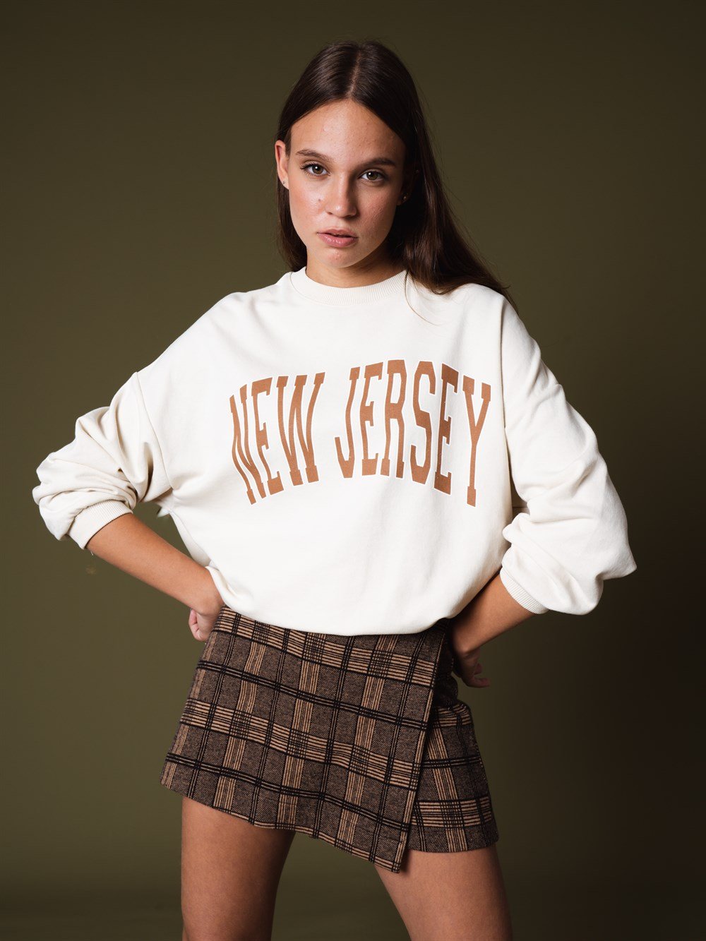 Jakarlı Ekose Şort Etek