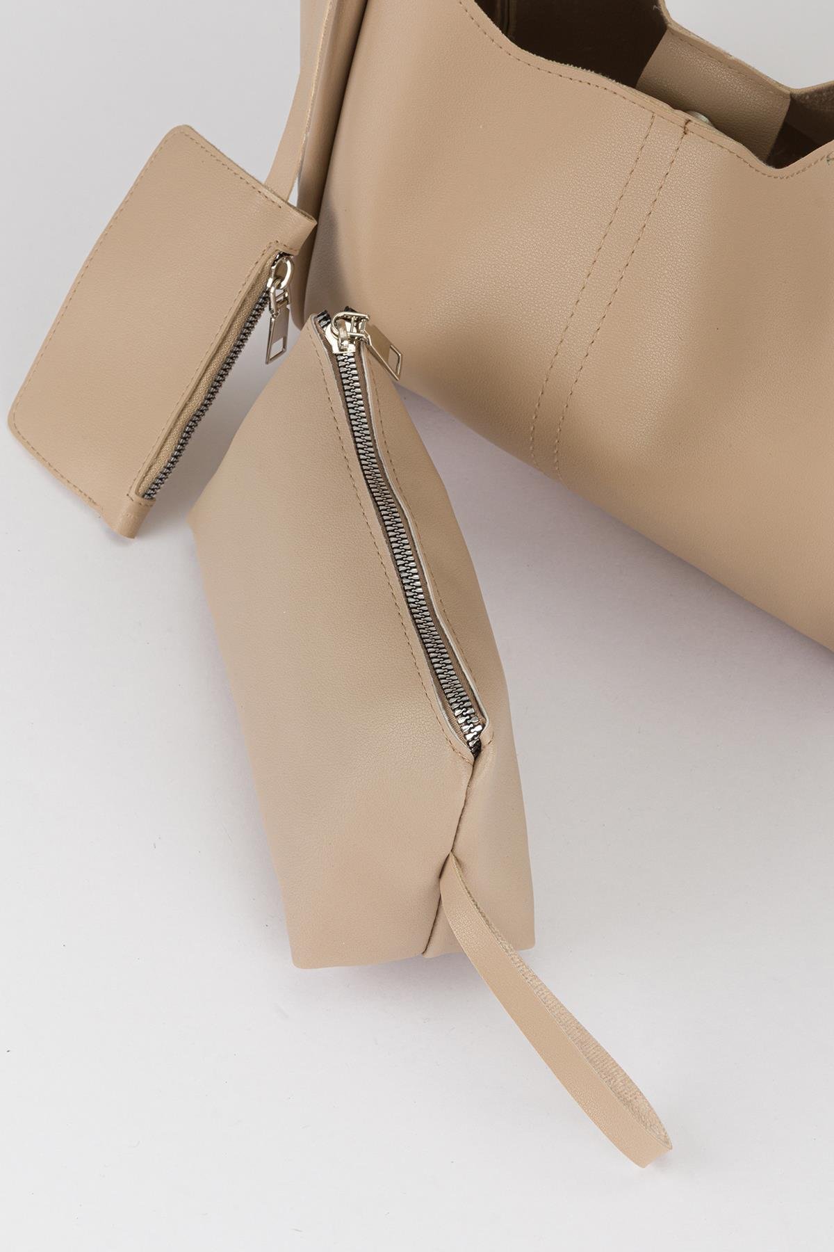 Kanse Salaş Omuz Çantası Ekru