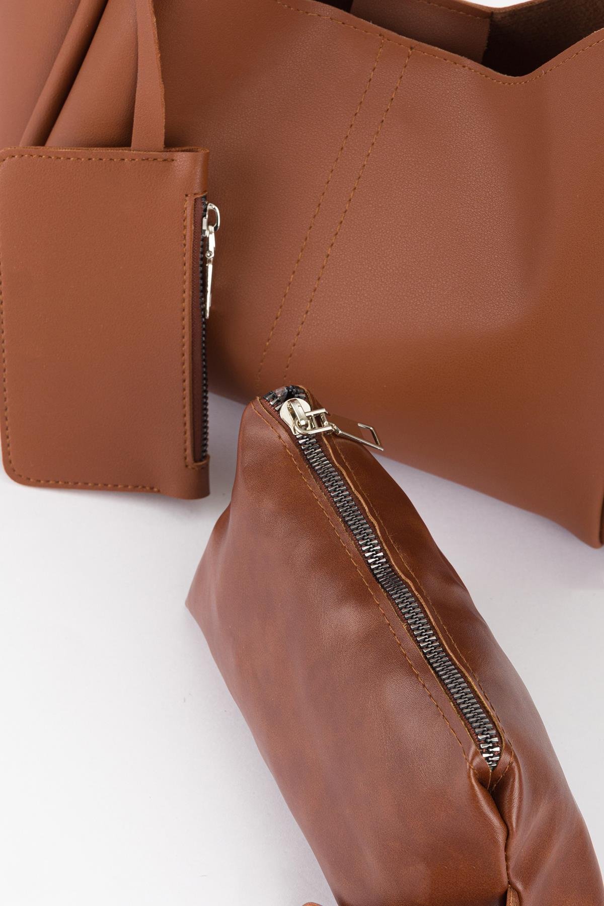 Kanse Salaş Omuz Çantası Taba