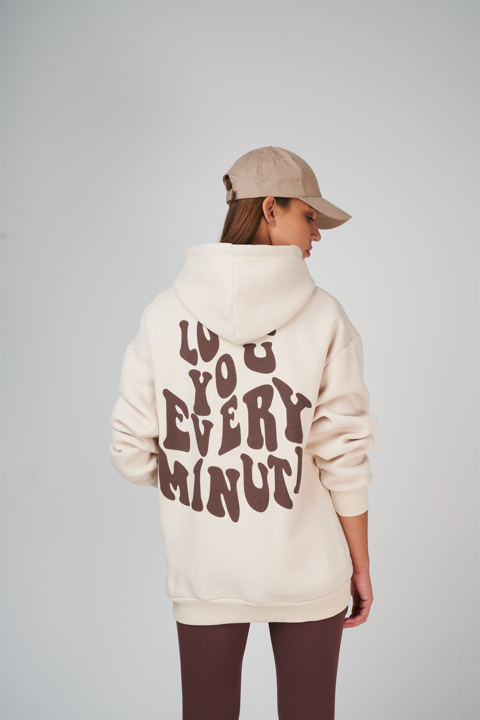 Kapüşonlu Baskılı Sweatshirt