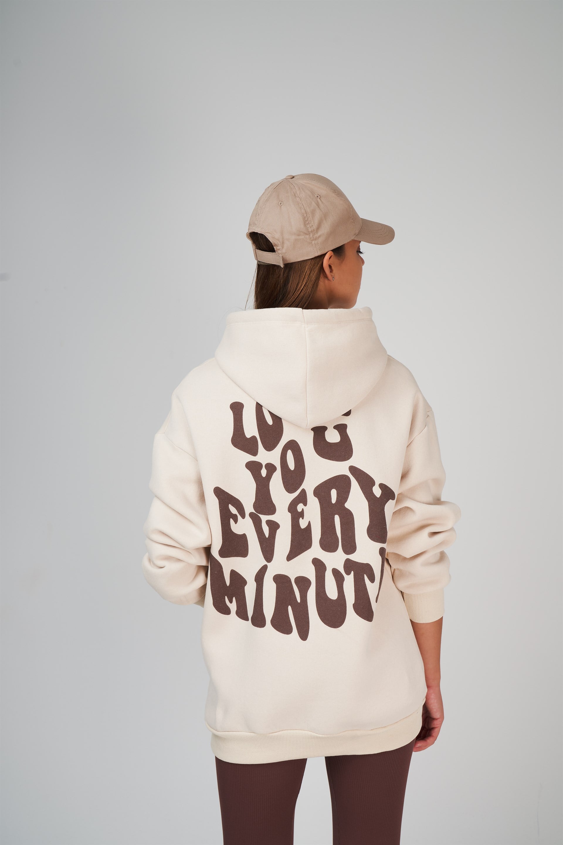 Kapüşonlu Baskılı Sweatshirt