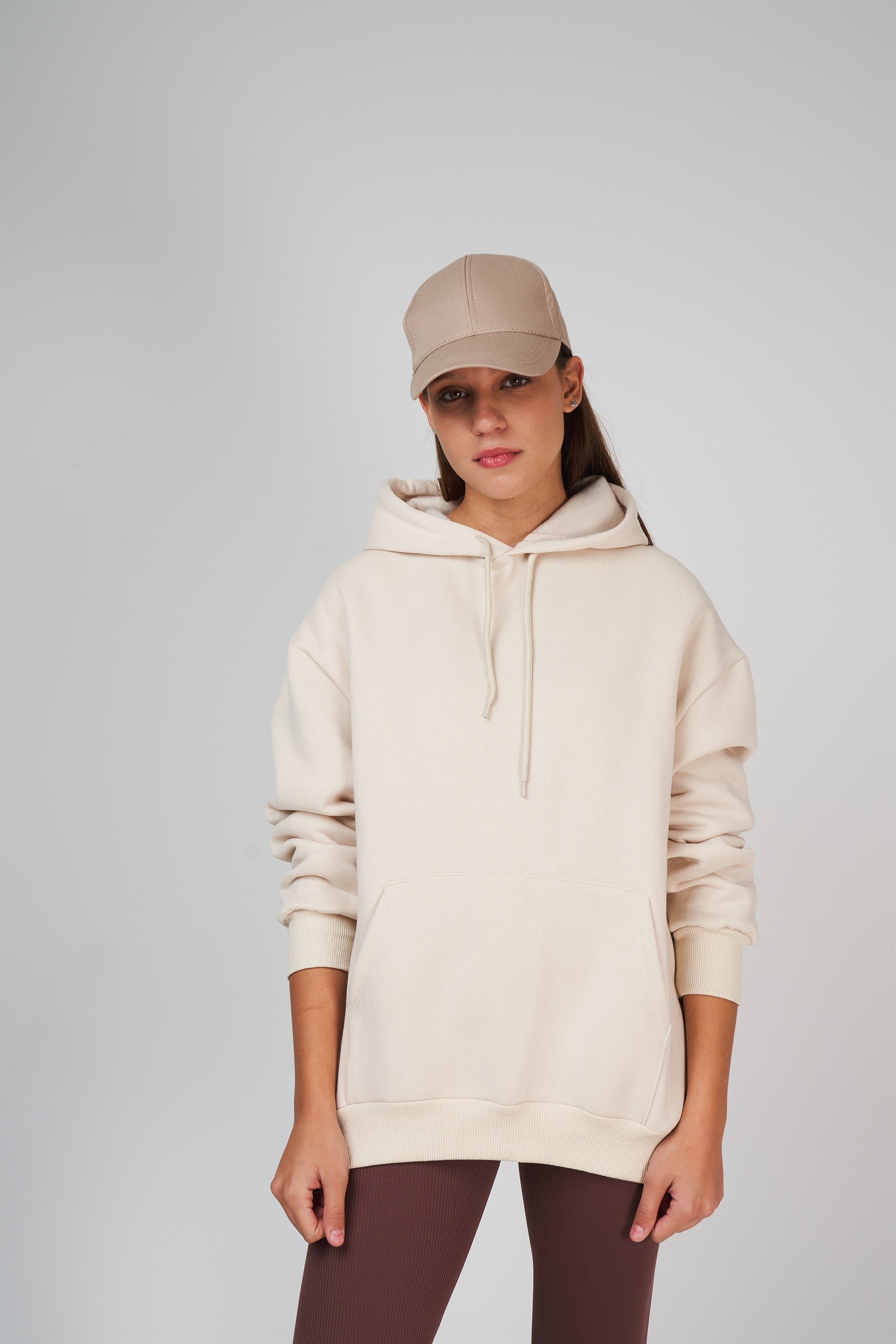 Kapüşonlu Baskılı Sweatshirt