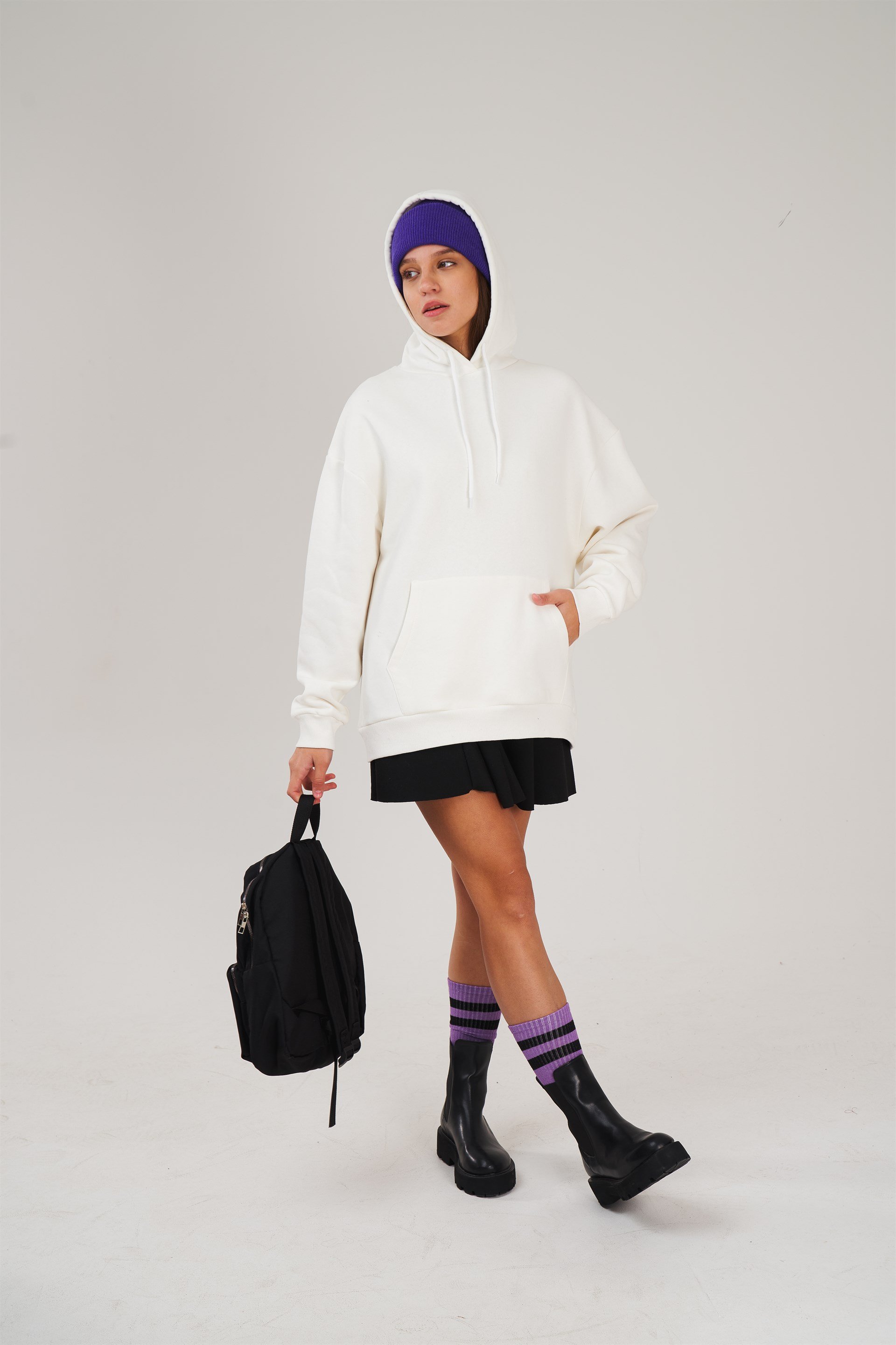 Kapüşonlu Oversize Sweatshirt