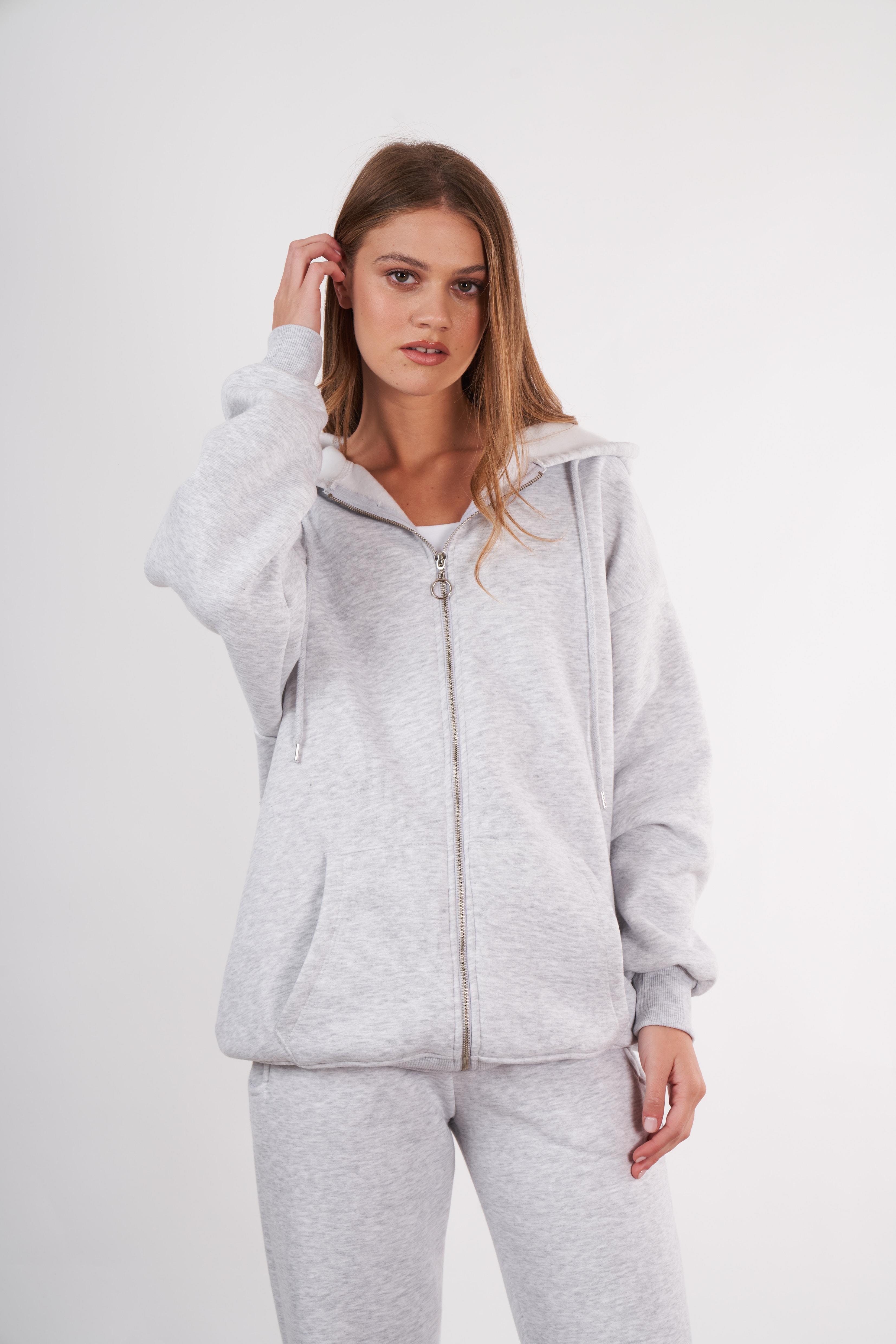 Kapüşonlu Oversize Sweatshirt Ceket